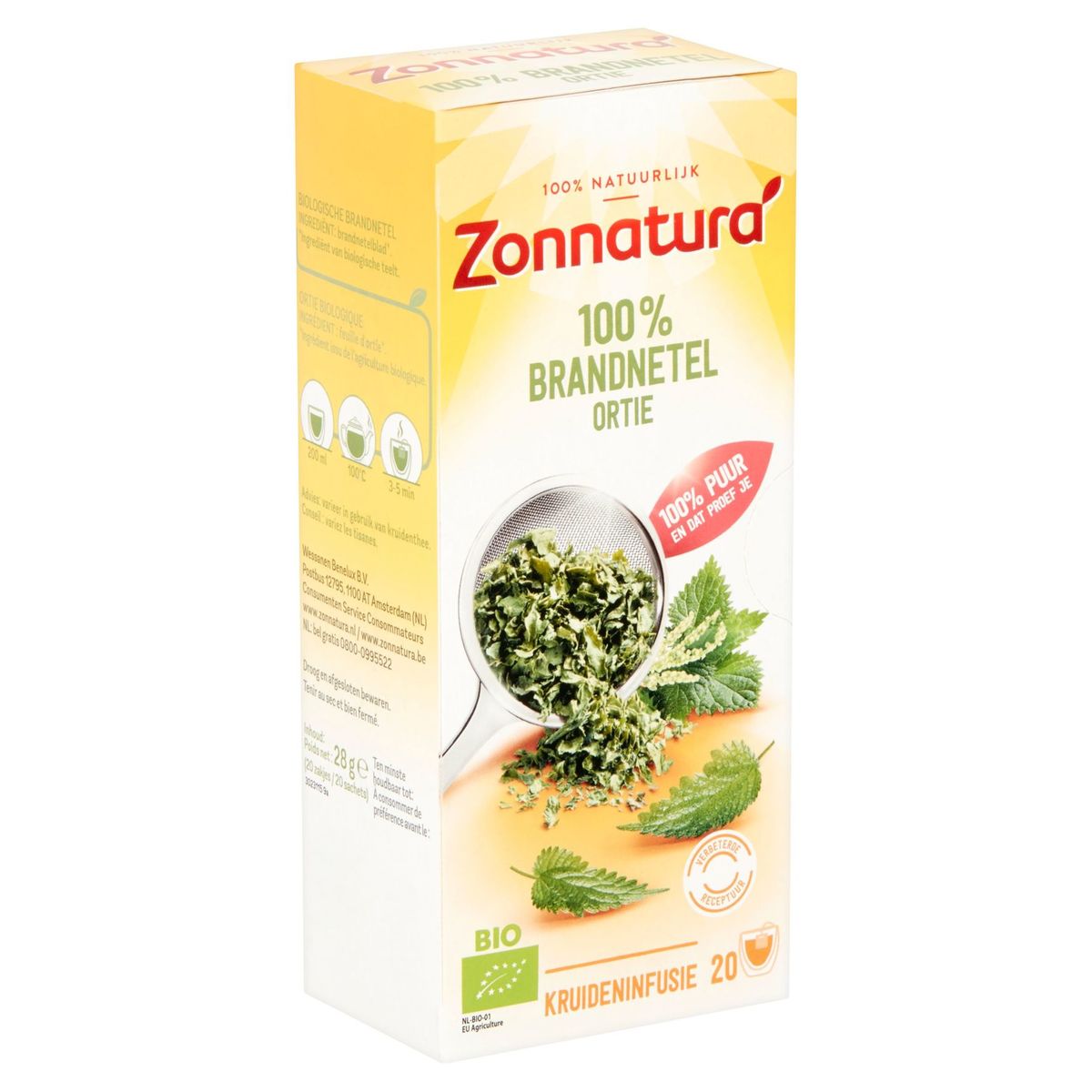 Zonnatura Bio 100% Ortie 20 Sachets 28 g