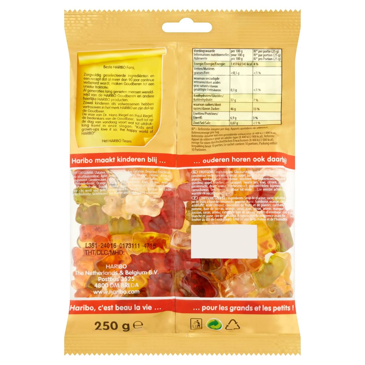 Haribo Oursons d'Or Share Size 250 g