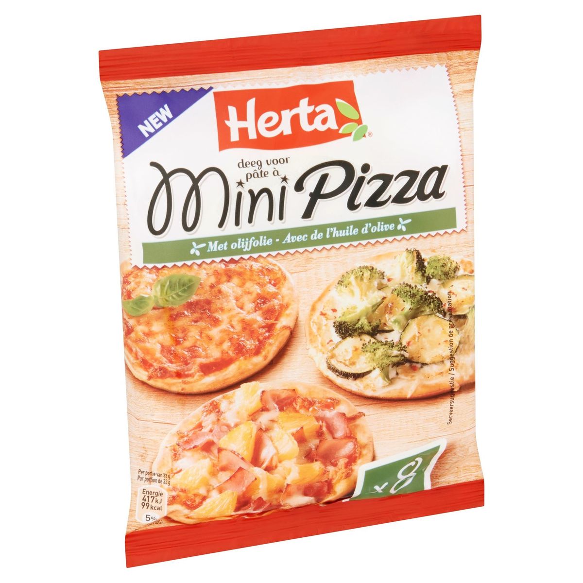 HERTA Pizzadeeg Mini Pizza 265 g