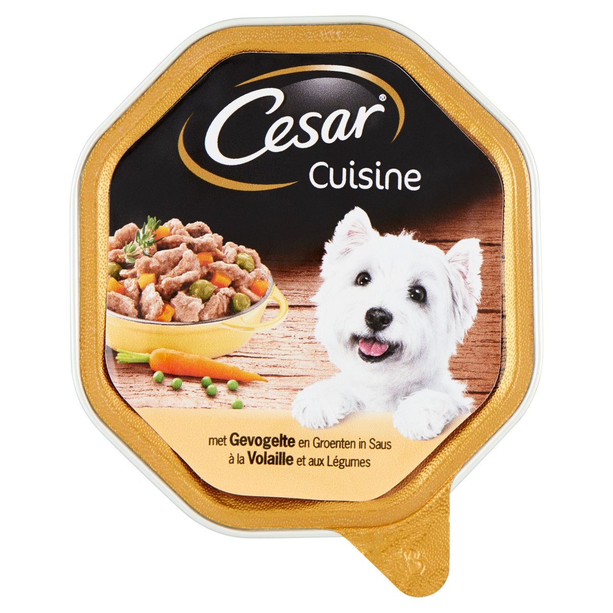 Cesar Cuisine Hondenvoeding Kuipje Gevogelte en Groenten in Saus 150 g