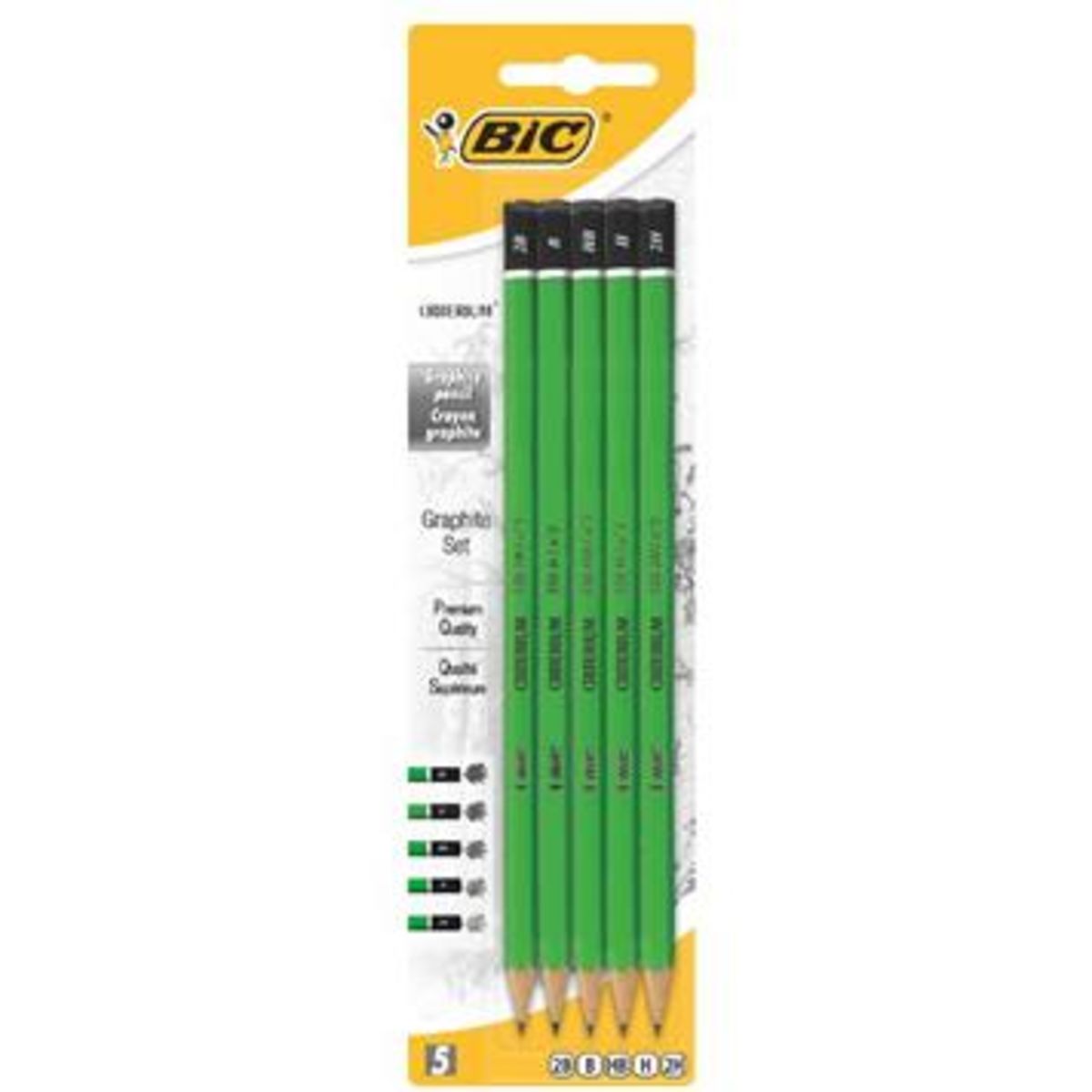 BIC Criterium 550 Crayons à Papier - B, 2B, 3B, H, HB