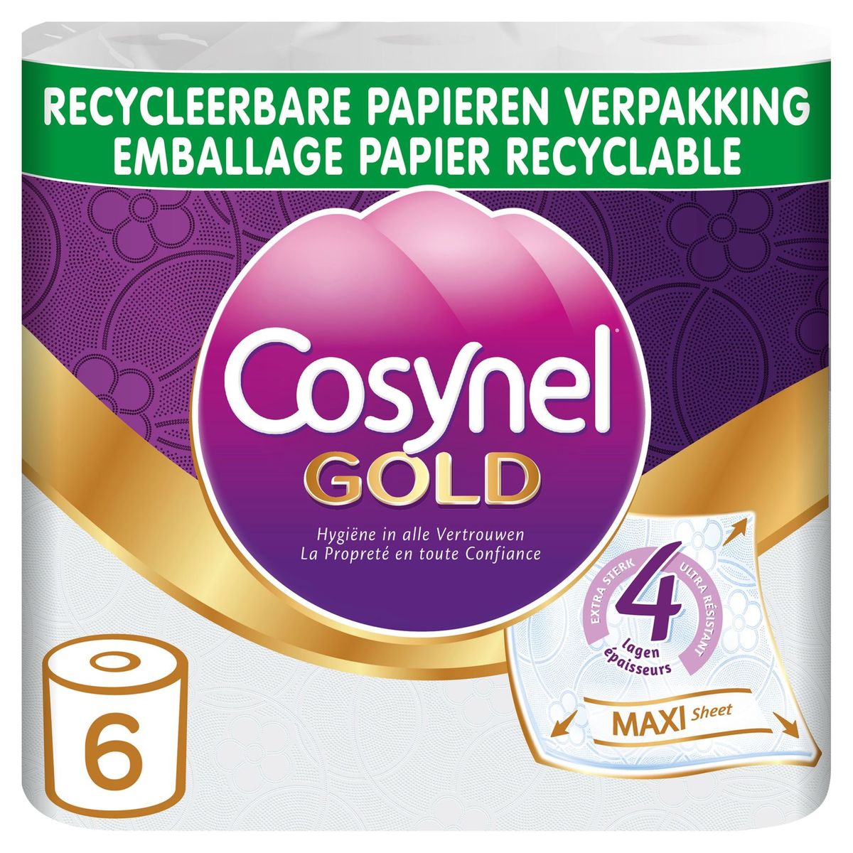 Cosynel Gold 4 Plis papier toilette 6 Rouleaux