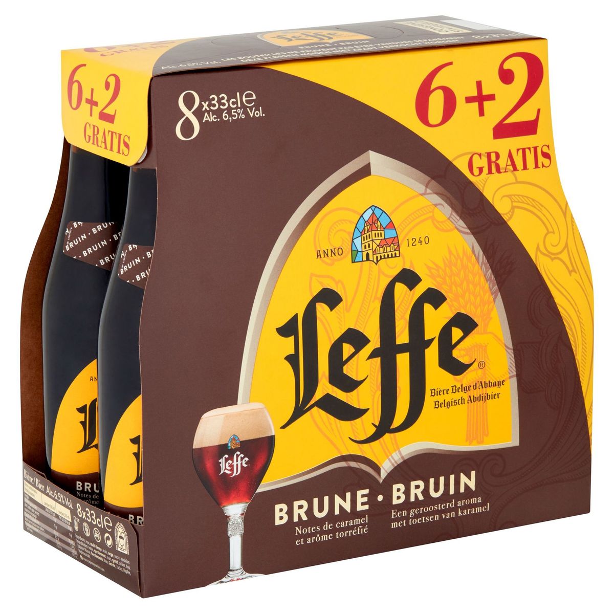 Leffe Belgisch Abdijbier Bruin Flessen 8 X 33 Cl | Carrefour Site