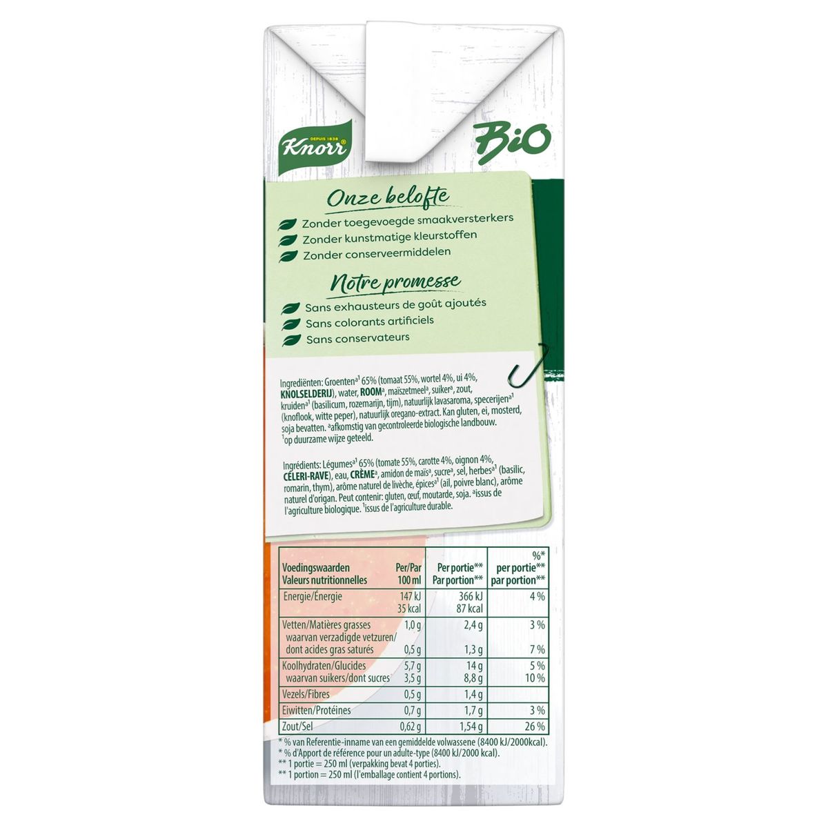 Knorr Bio Soep Tomaat met Kruiden 1 L