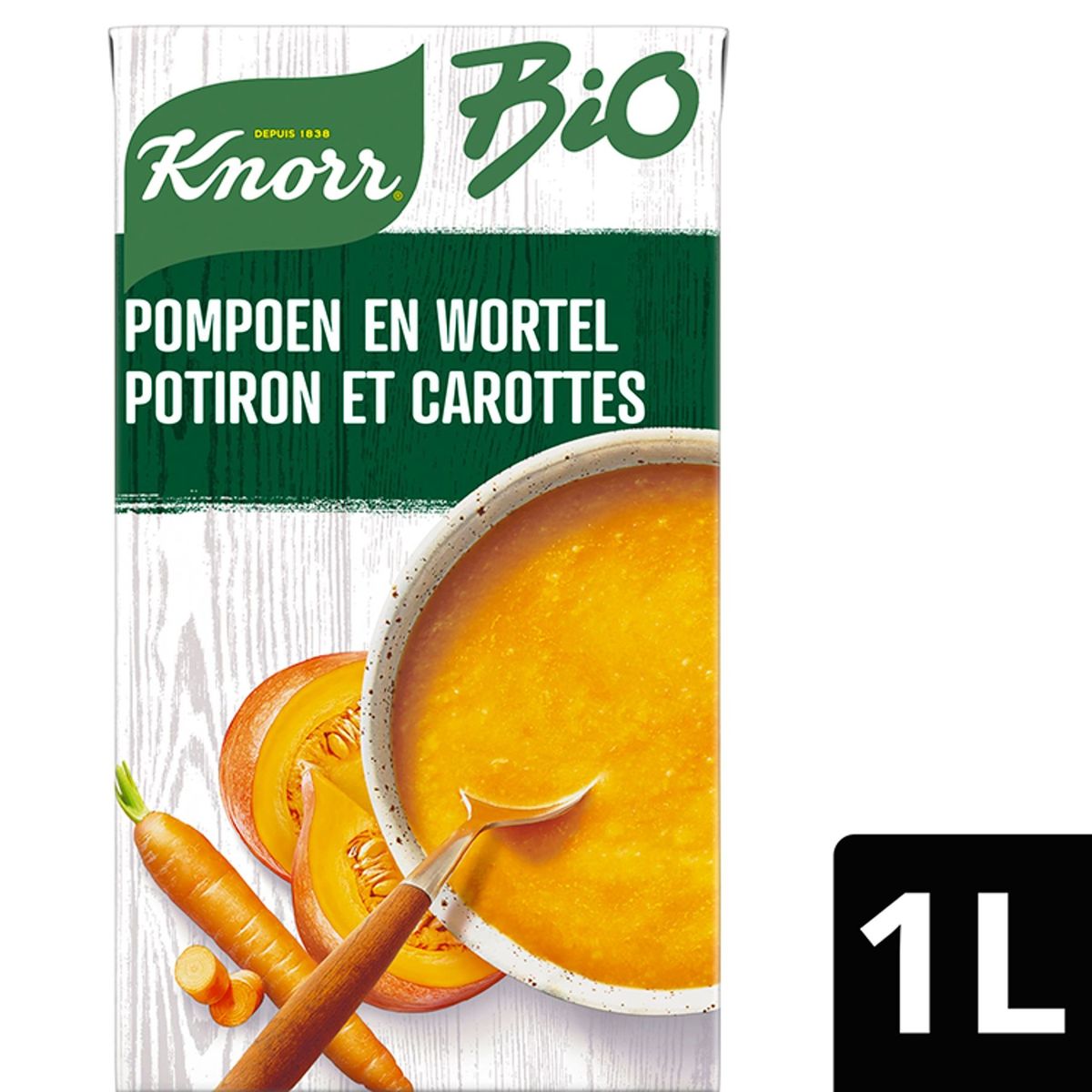 Knorr  Brik Soep  Pompoen en Wortel Bio 1 l