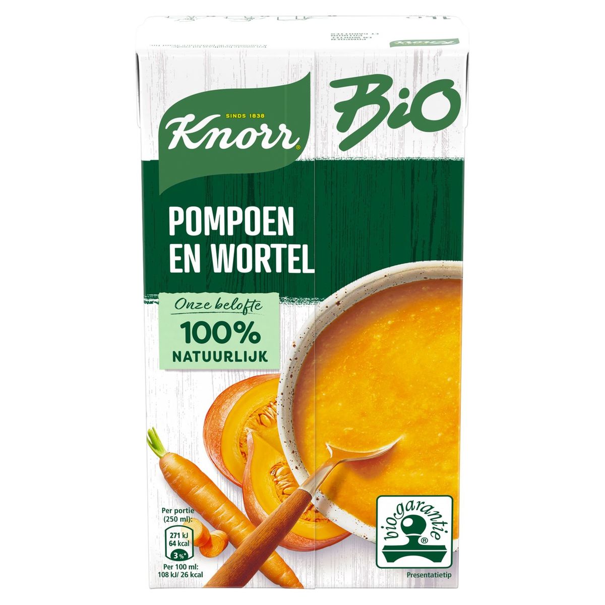 Knorr  Brik Soep  Pompoen en Wortel Bio 1 l