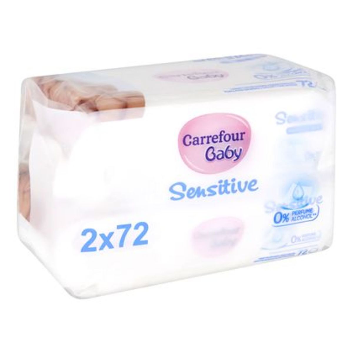 Carrefour Baby Sensitive Doekjes zonder Parfum 72 Stuks