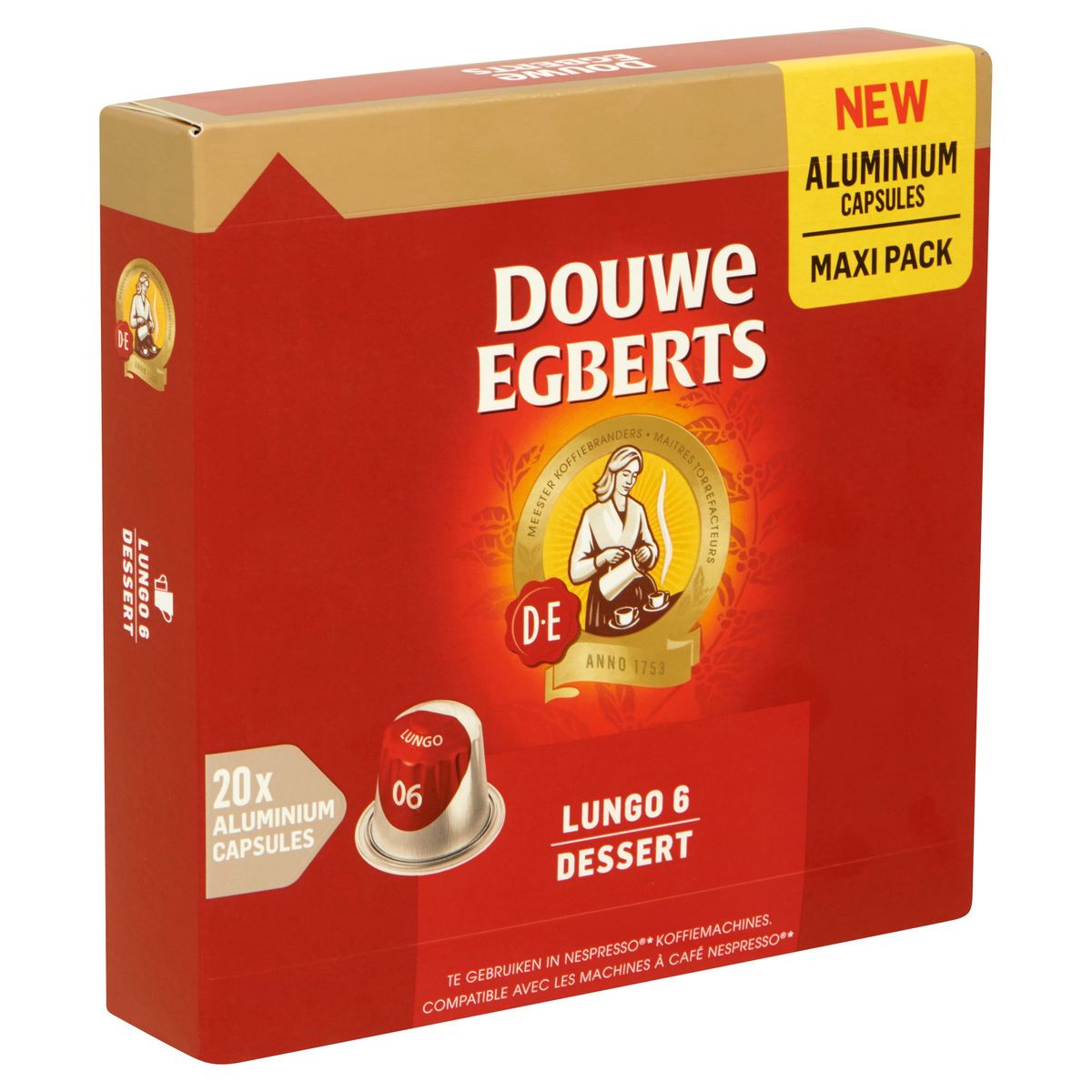 DOUWE EGBERTS Koffie Capsules Dessert Lungo Intensiteit 06 20 stuks