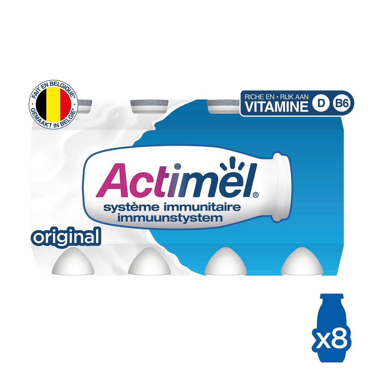 Actimel Yaourt à Boire Original contribue l'Immunité 8 x 100 g