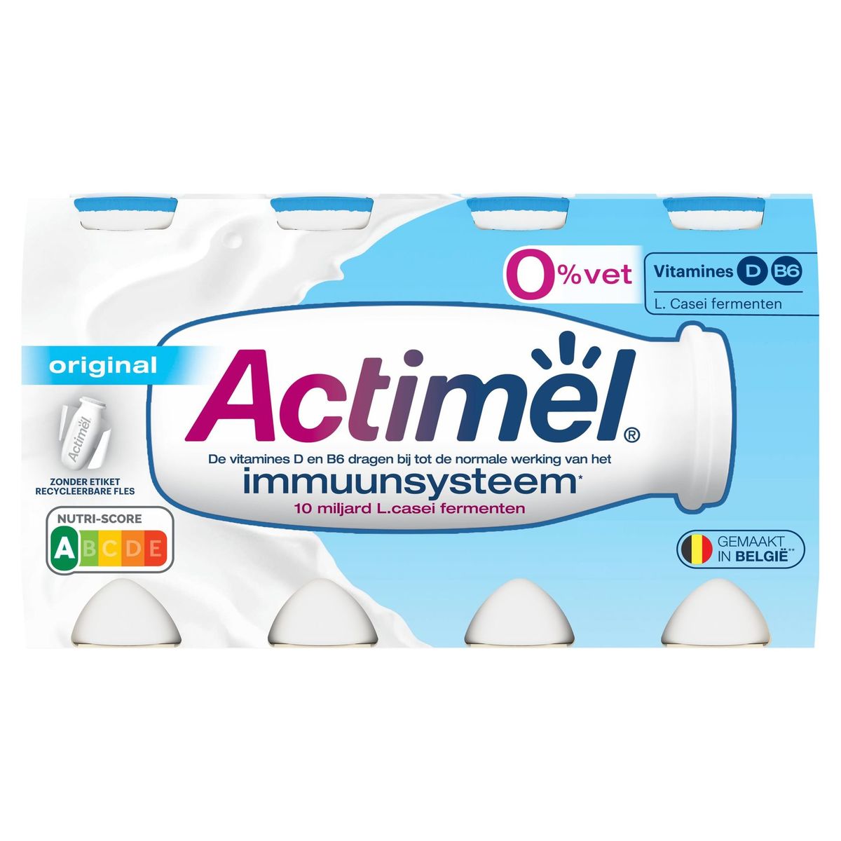 Actimel Yaourt à Boire Original 0% contribue l'Immunité 8 x 100 g