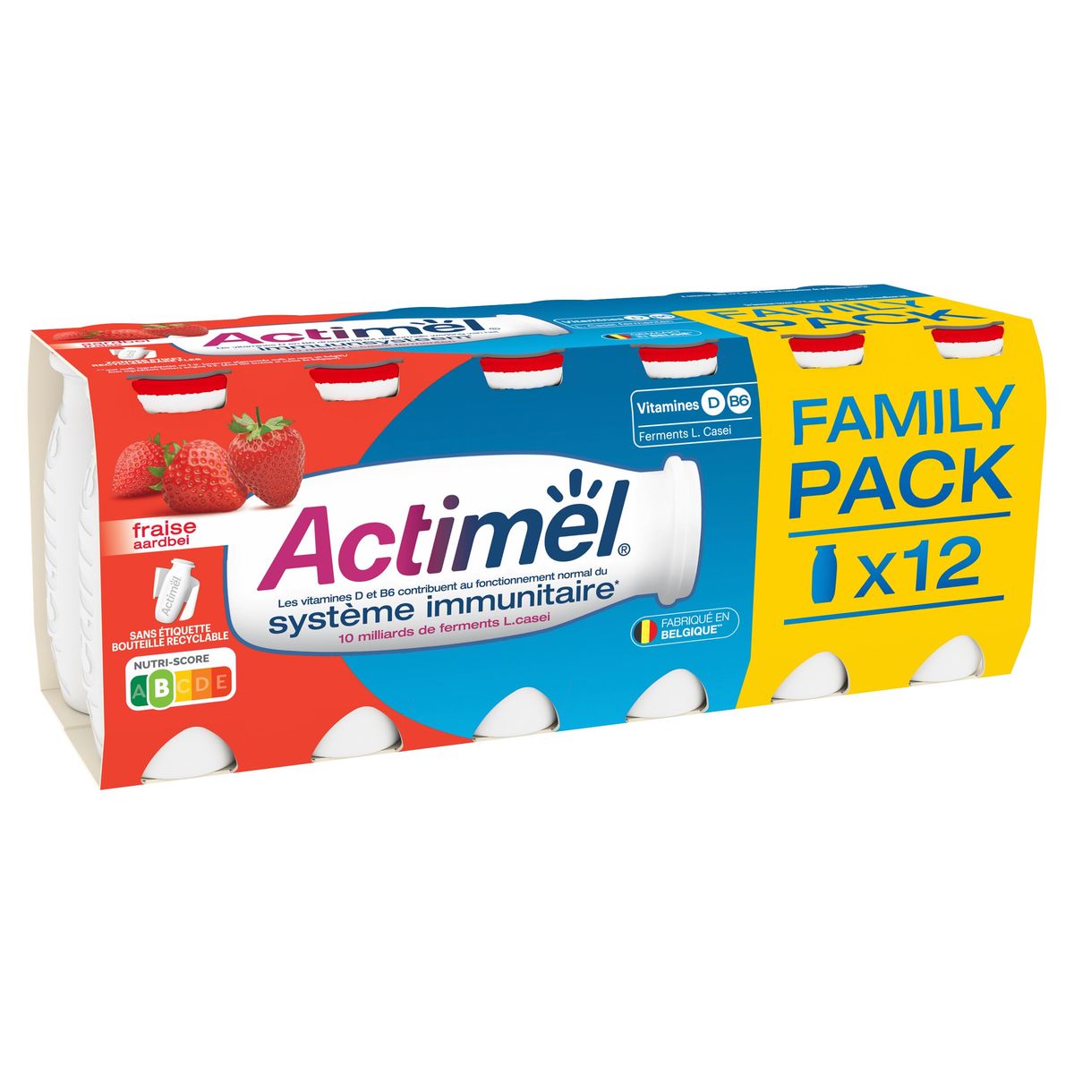 Actimel Fraise Family Pack 12 x 100 g