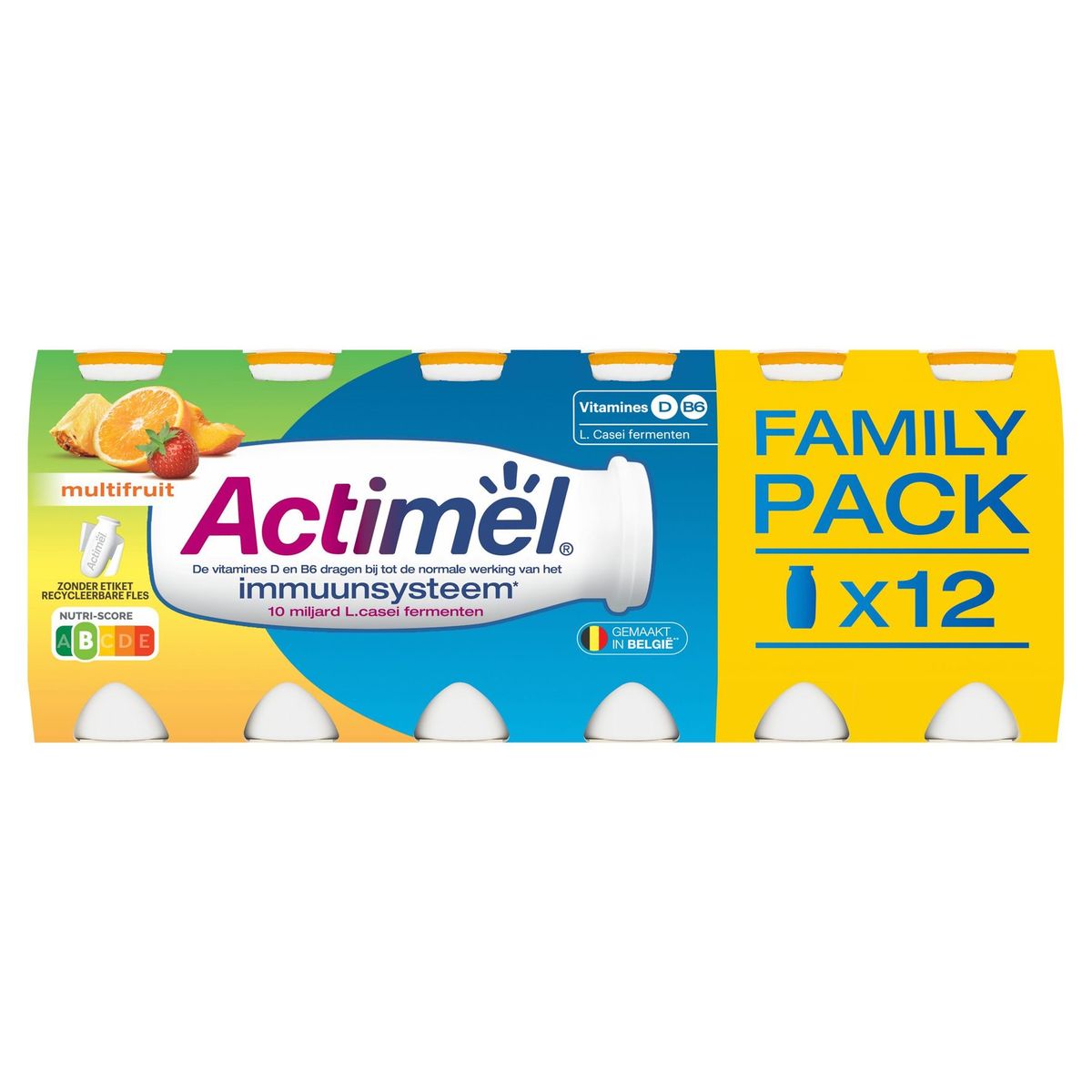 Actimel Drinkyoghurt Multifruit ondersteunt Immuniteit 12 x 100 g