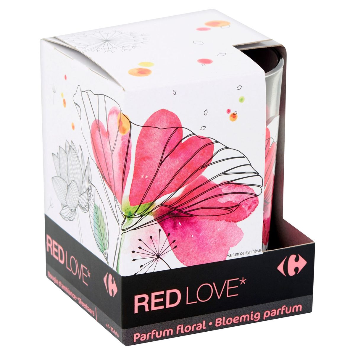 Carrefour Red Love Bougie d'Ambiance 150 g