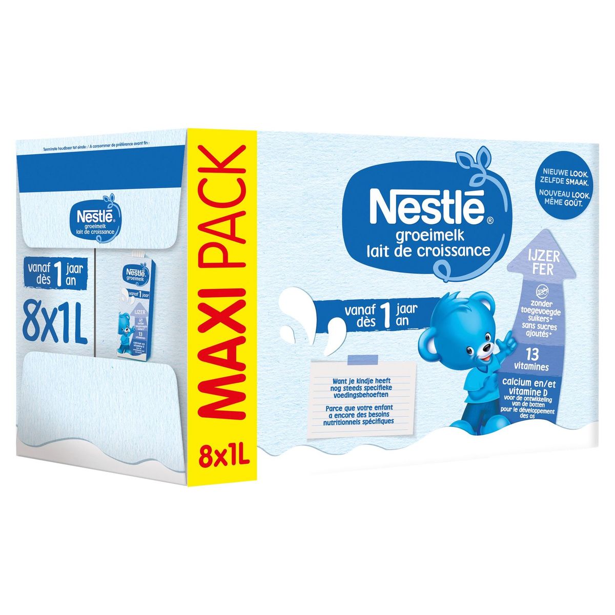 Nestlé Lait de Croissance 1+ dès 1 An Maxi Pack 8 x 1 L