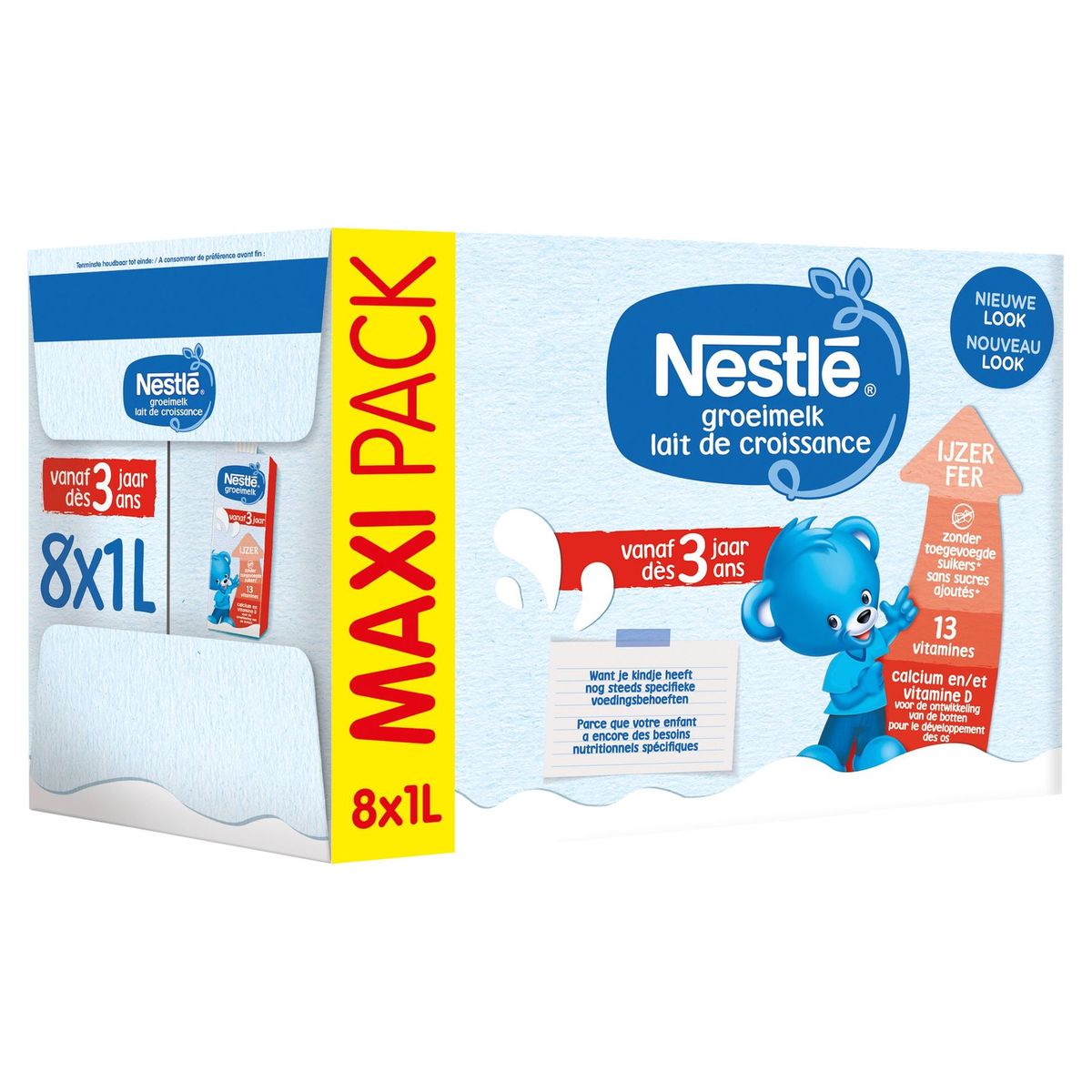 Nestlé Groeimelk 3+ vanaf 3 jaar Maxipack 8x1L