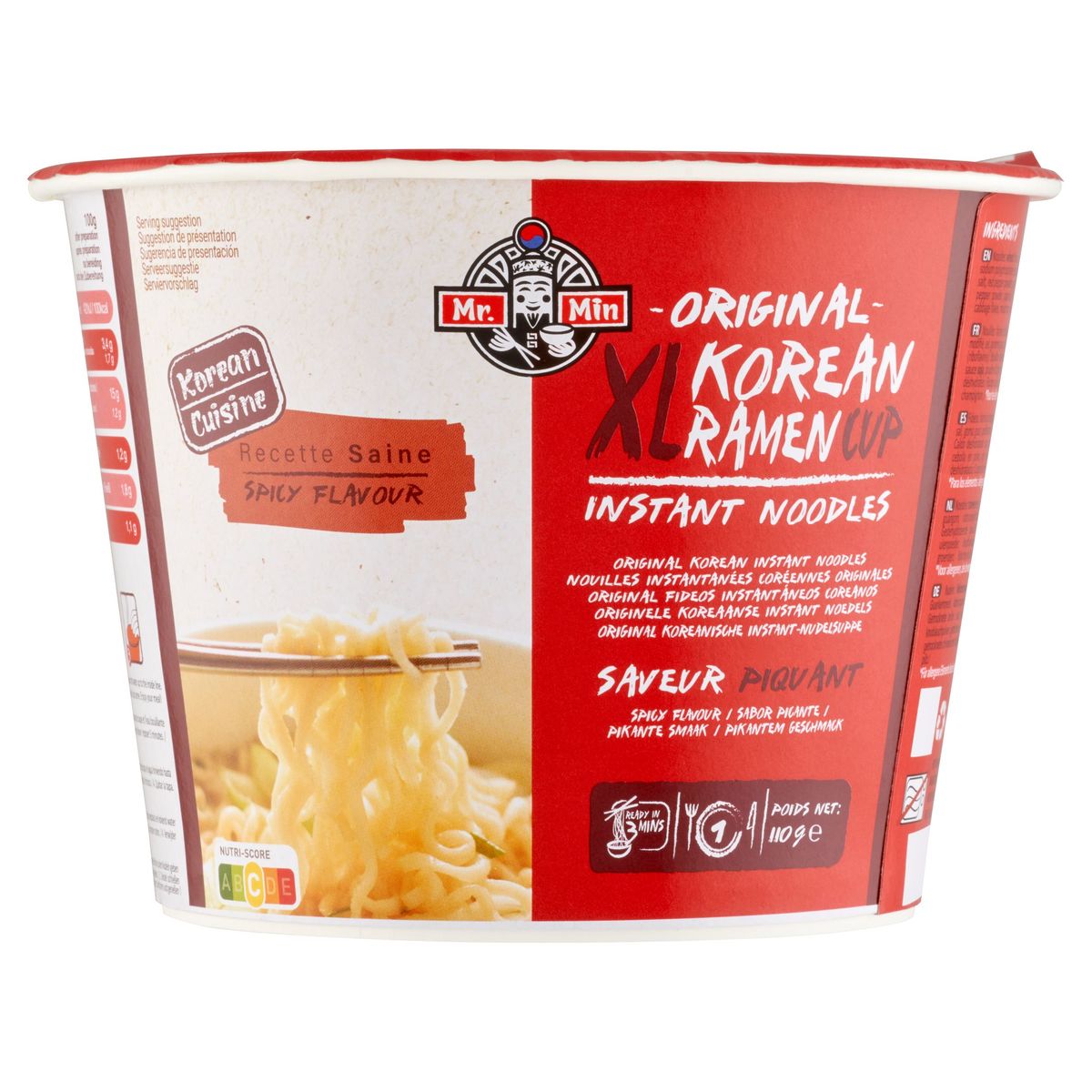 Mr. Min Originele Koreaanse Instant Noedels Pikante Smaak 110 g