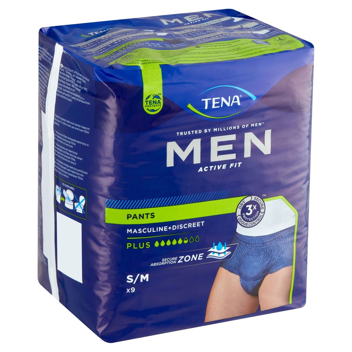 TENA Men Active Fit Pants Plus Medium 9 Pièces