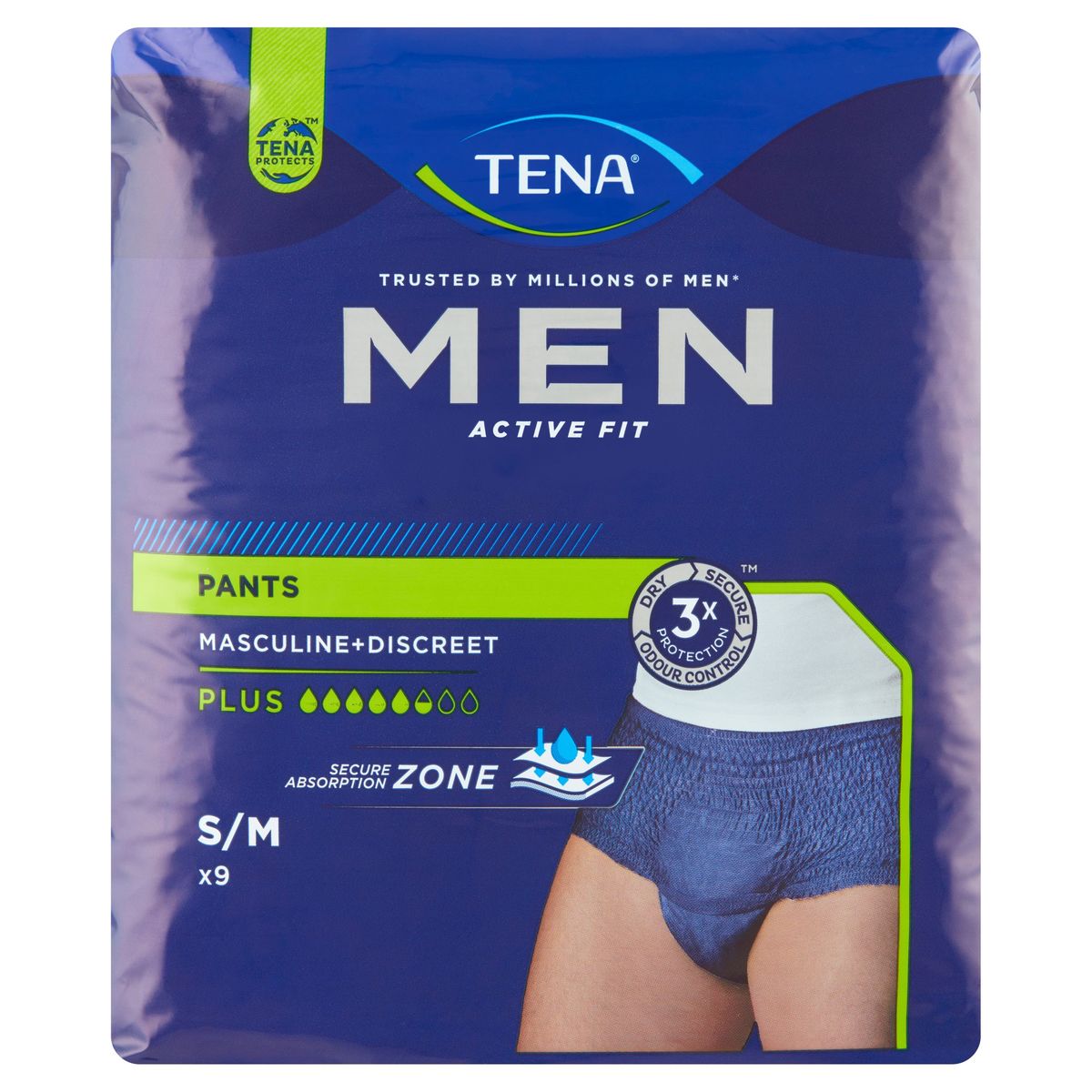 TENA Men Active Fit Pants Plus Medium 9 Pièces