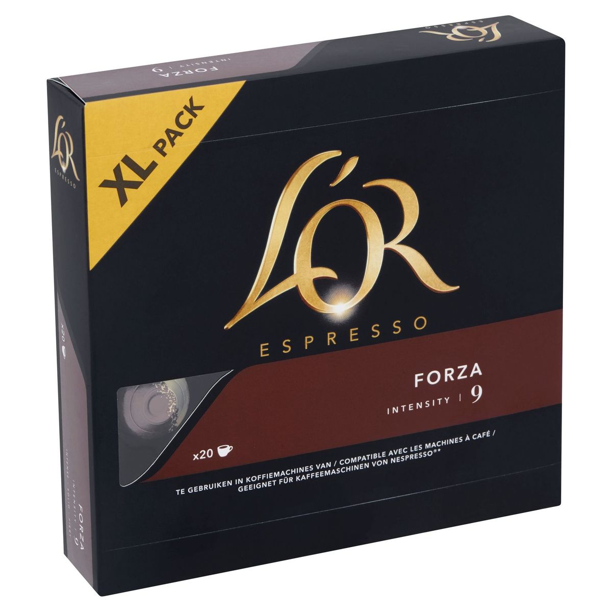 L'OR Koffie Capsules Espresso Forza Intensiteit 9 Nespresso®* Compatibel 20 stuks