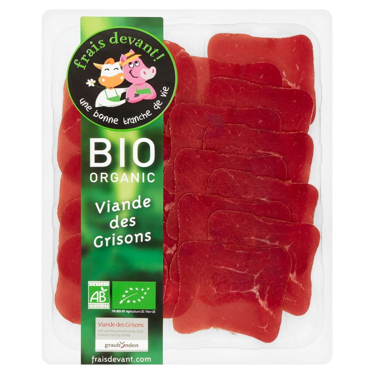 Frais Devant ! Bio Organic Viande des Grisons 0.070 kg