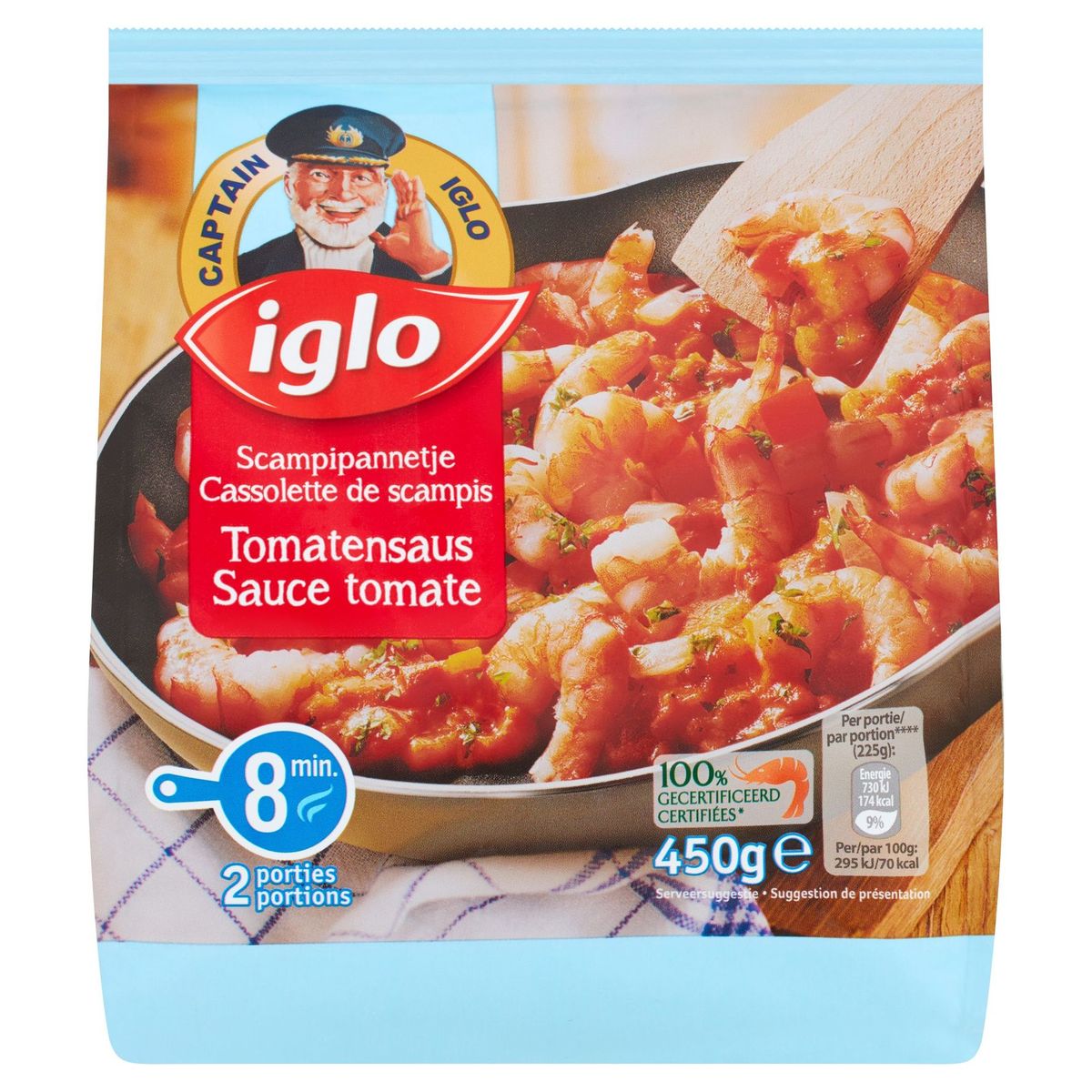 Iglo Cassolette de Scampis à la Sauce Tomate 450 g