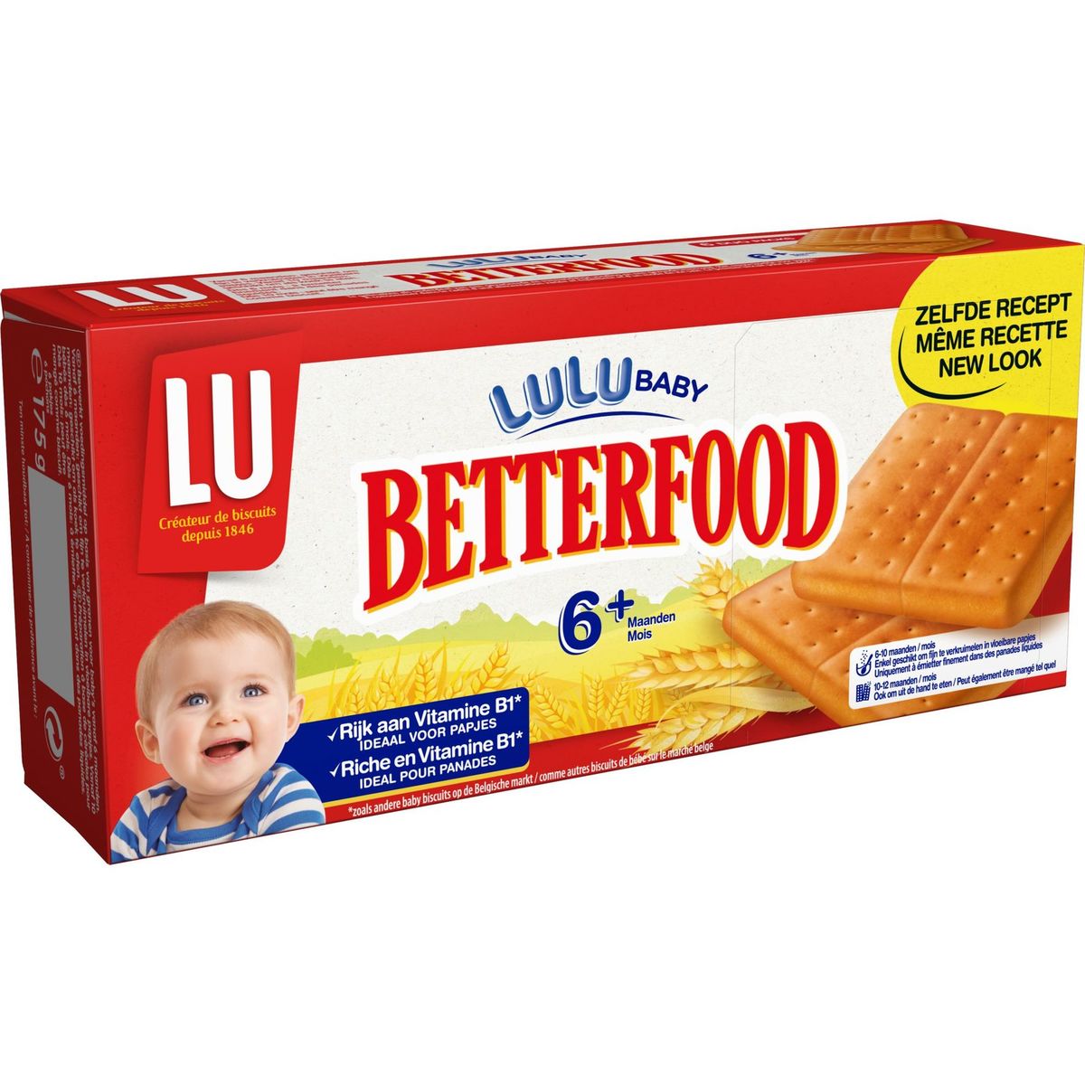 LU LuLu Baby Koekjes Betterfood 6 Maanden & Ouder 6 Pakjes 175 g