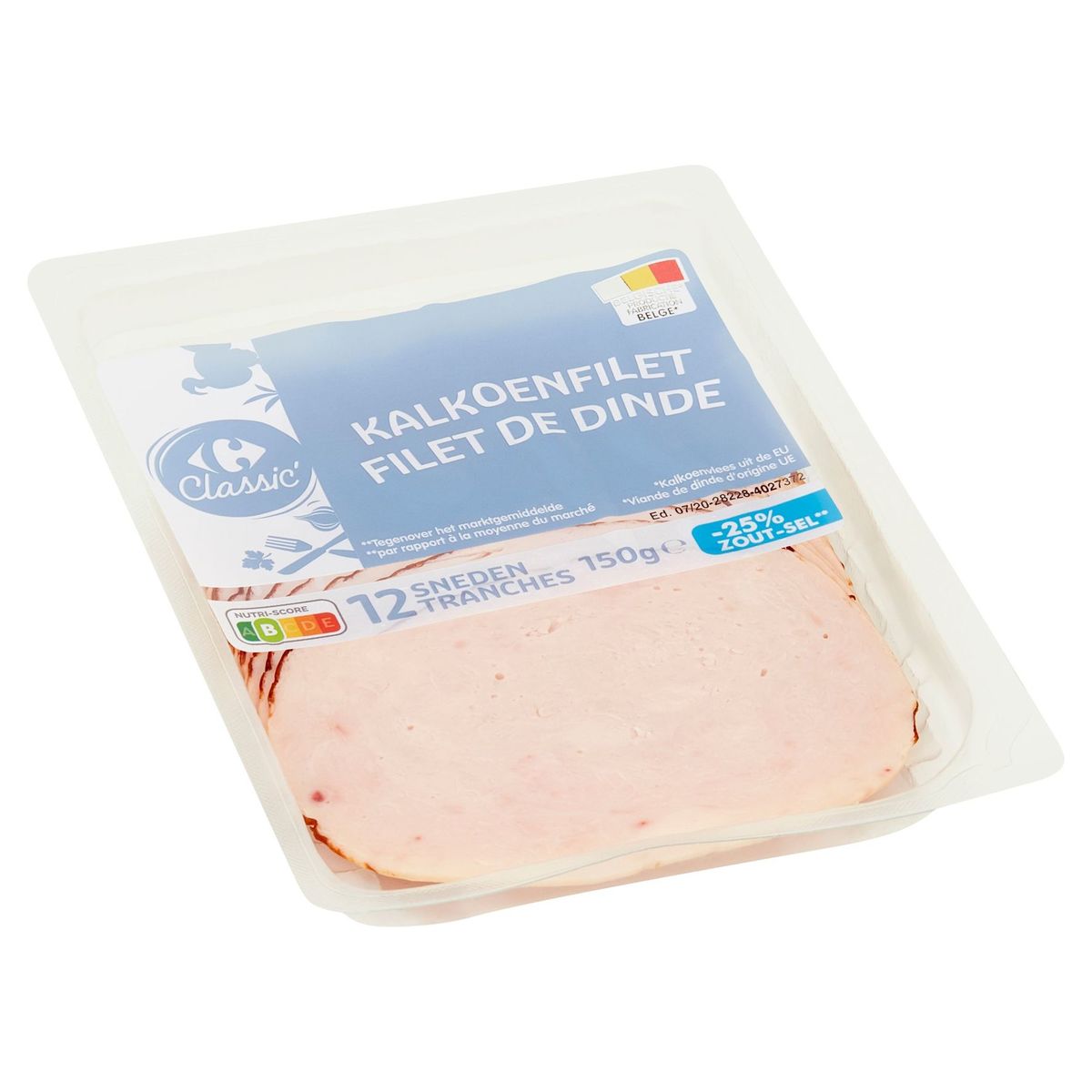 Carrefour Classic' Kalkoenfilet 12 Sneden 150 g