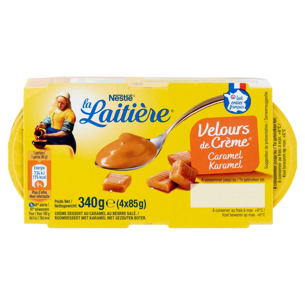 La Laitière Velours de Crème Caramel 4 x 85 g
