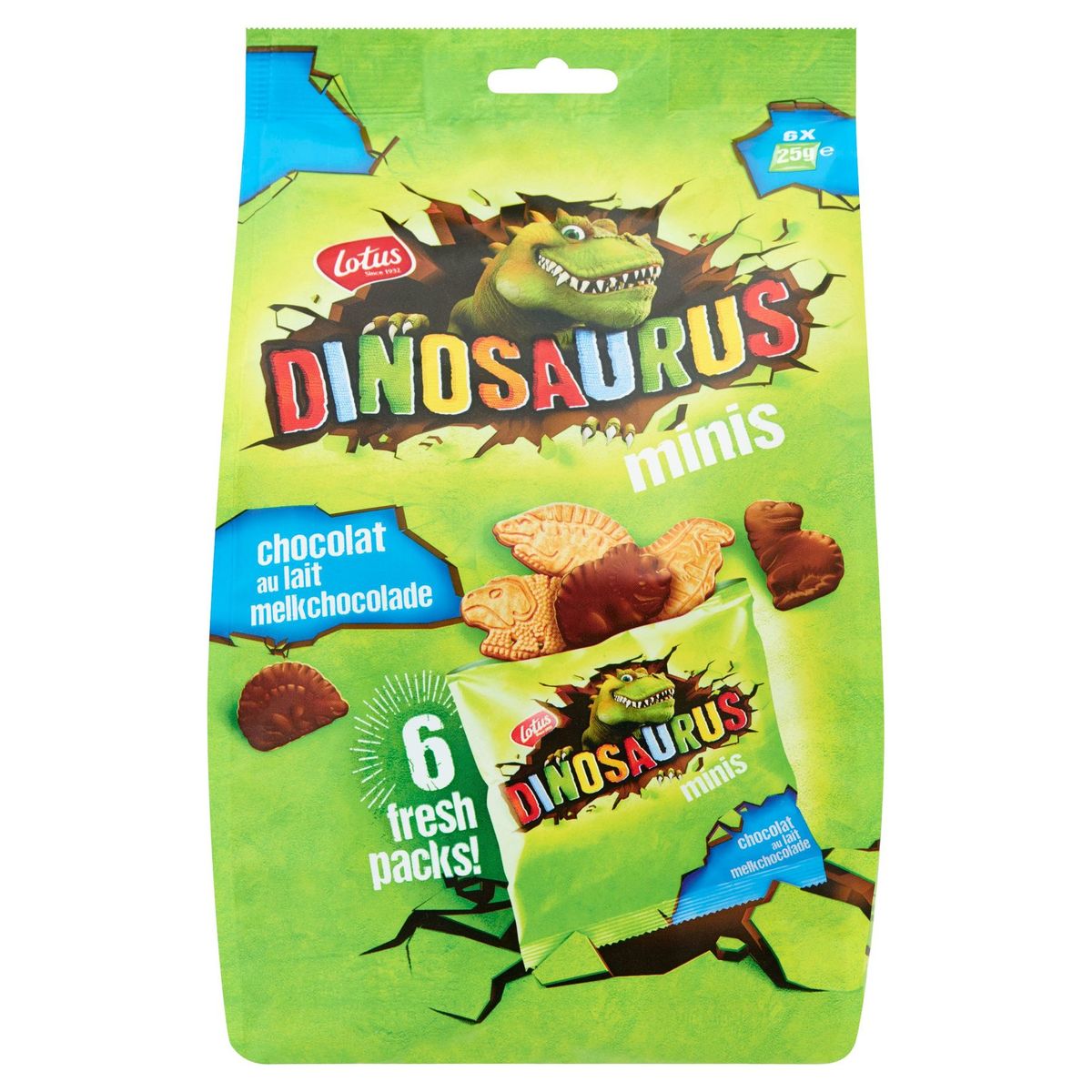 Lotus Dinosaurus Minis Chocolat Au Lait 6 X 25 G Carrefour Site