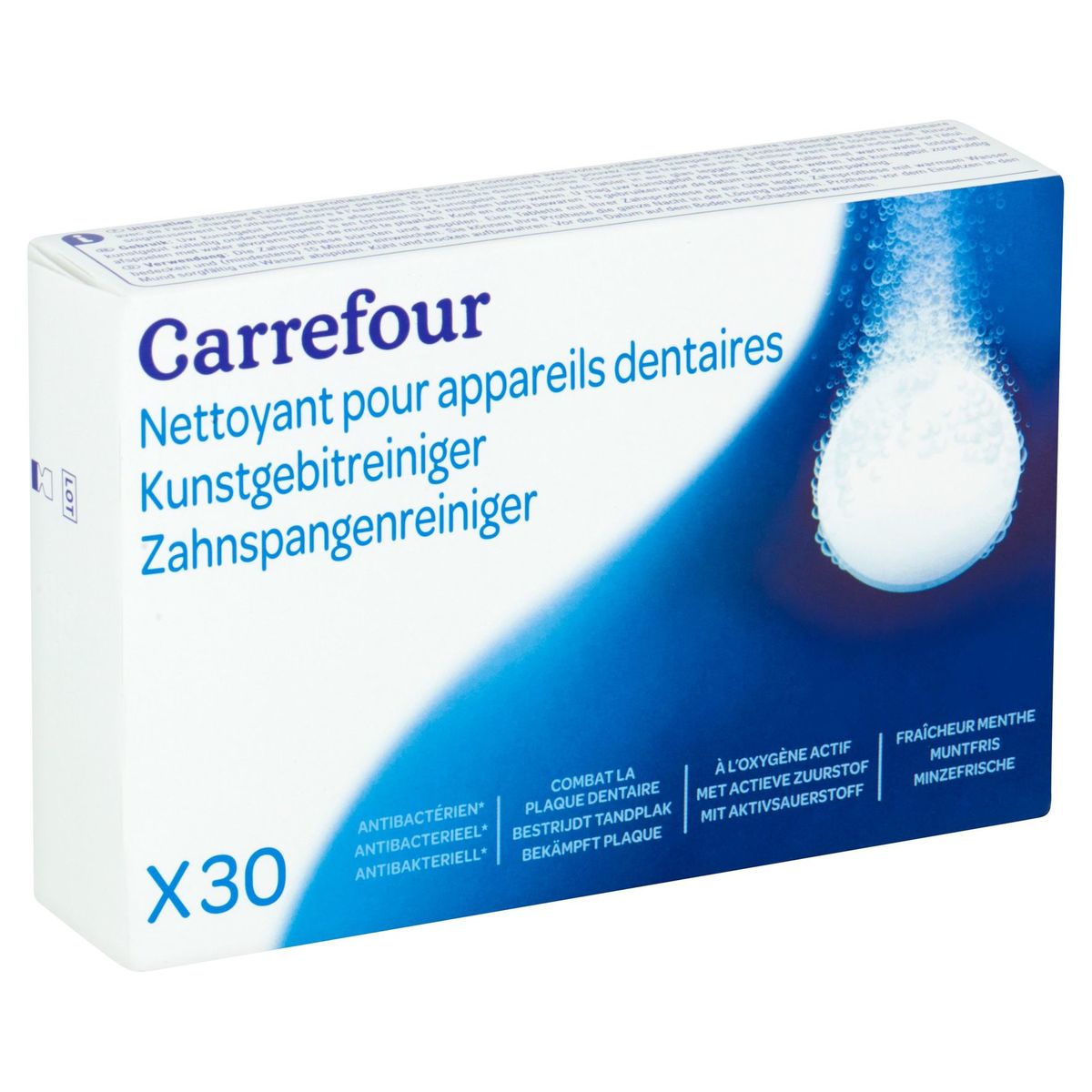 Carrefour Nettoyant pour Appareils Dentaires 30 Pièces