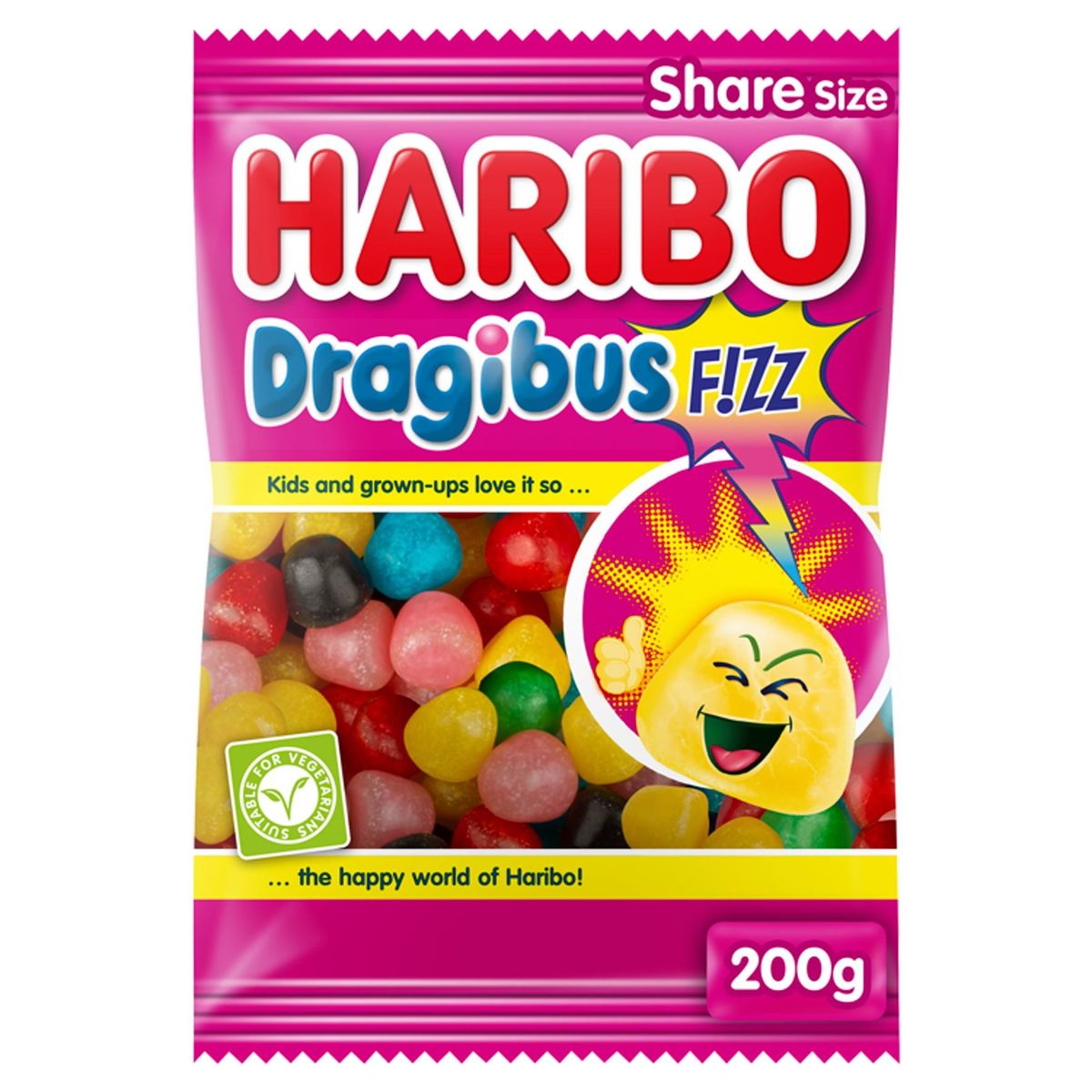 Haribo Dragibus F!ZZ Share Size 200 g