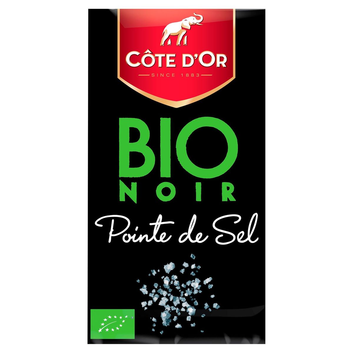 Côte d'Or BIO Tablette De Chocolat Noir Pointe de Sel 90 g