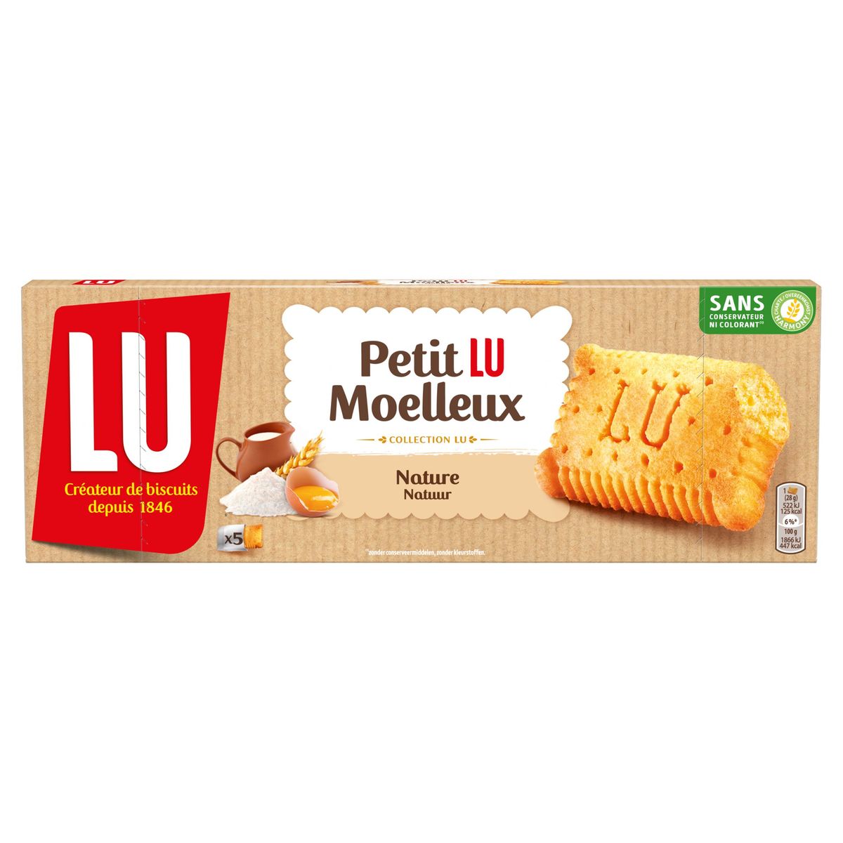 LU Petit LU Moelleux Zachte Cake Vanille 5 x 28 g