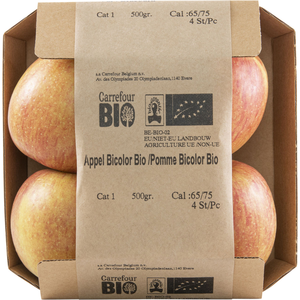 Carrefour Bio Pommes Bicolore 4 pc