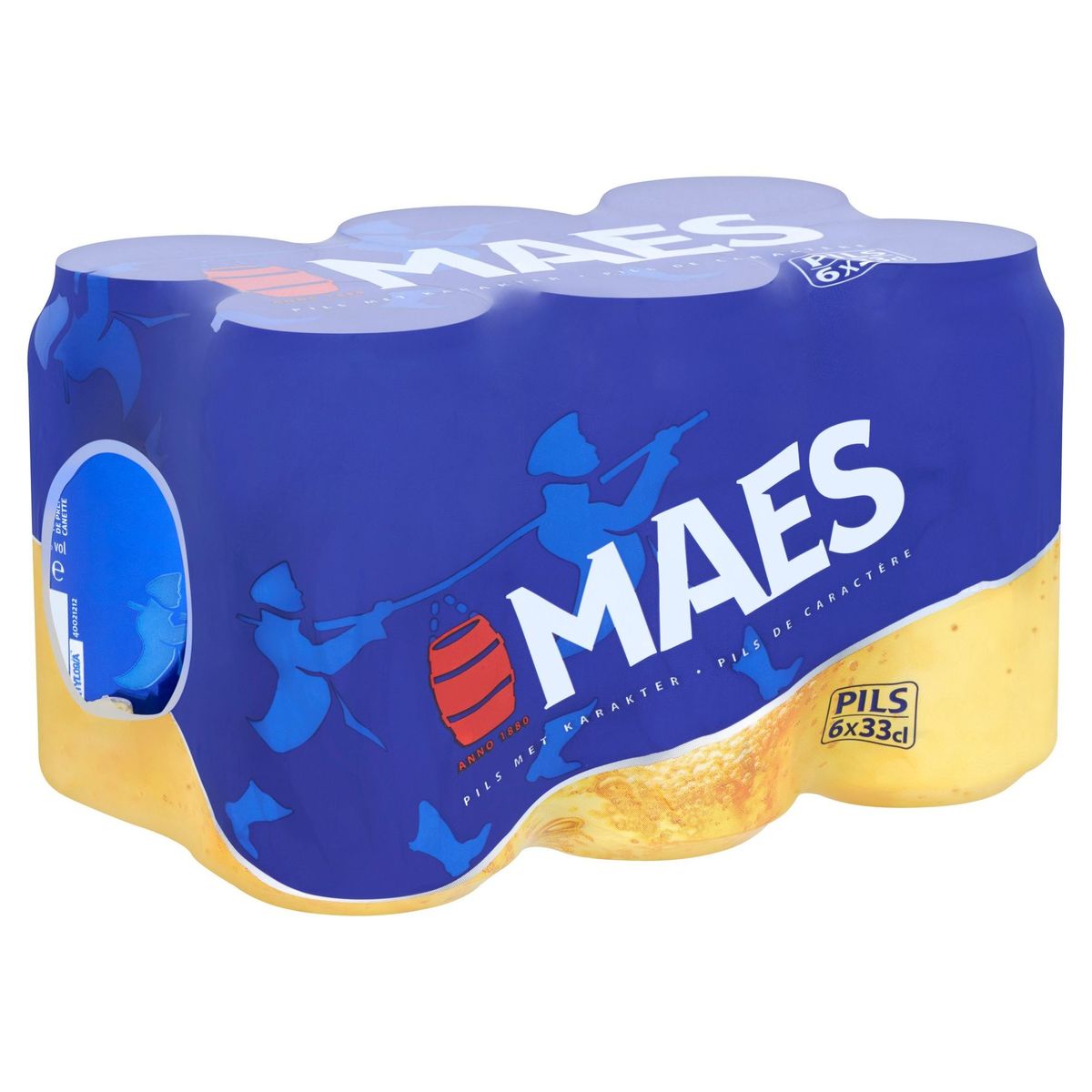 Maes Bière blonde Pils 5.2% ALC 6 x 33 cl Canette