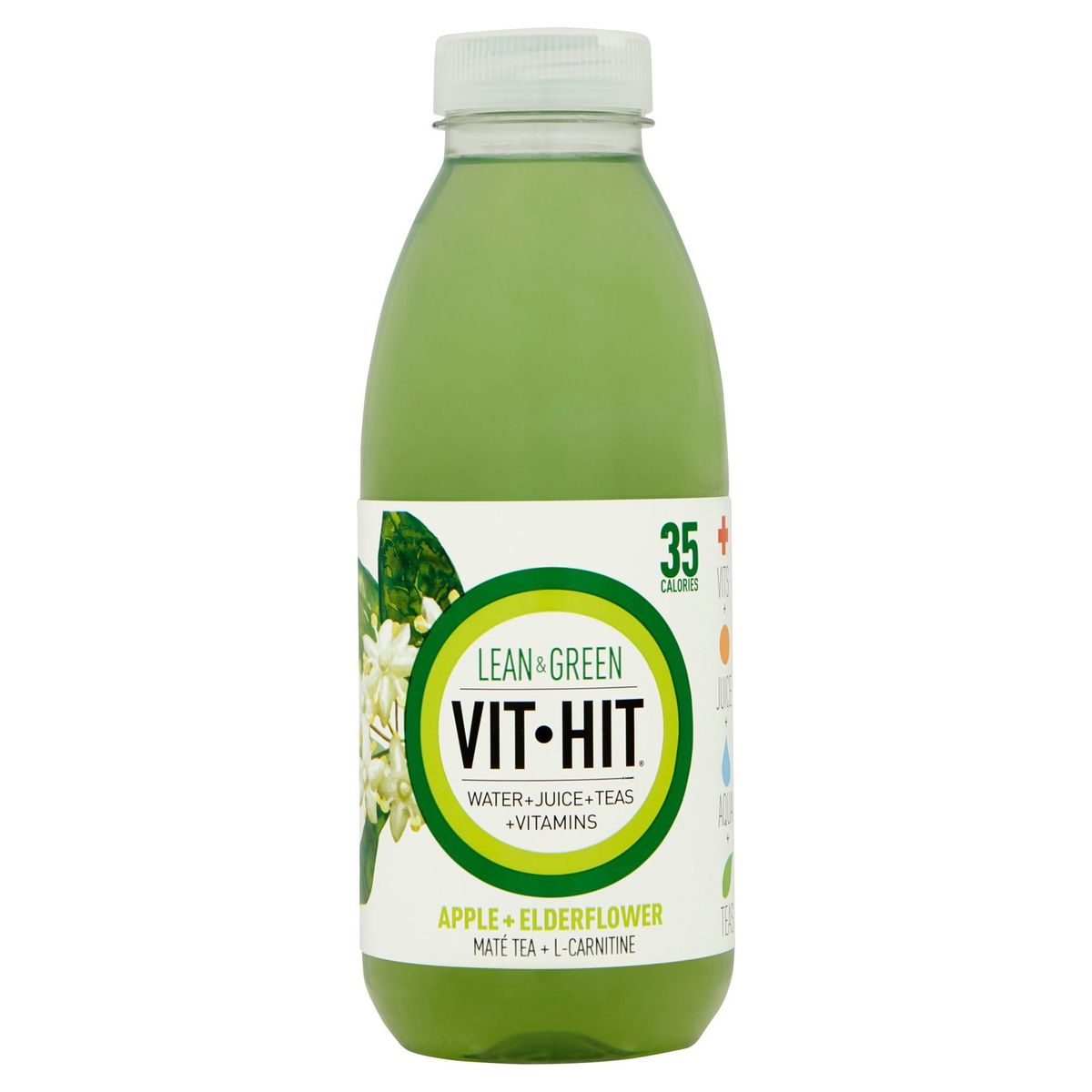 Vit Hit Lean & Green Apple + Elderflower 500 ml