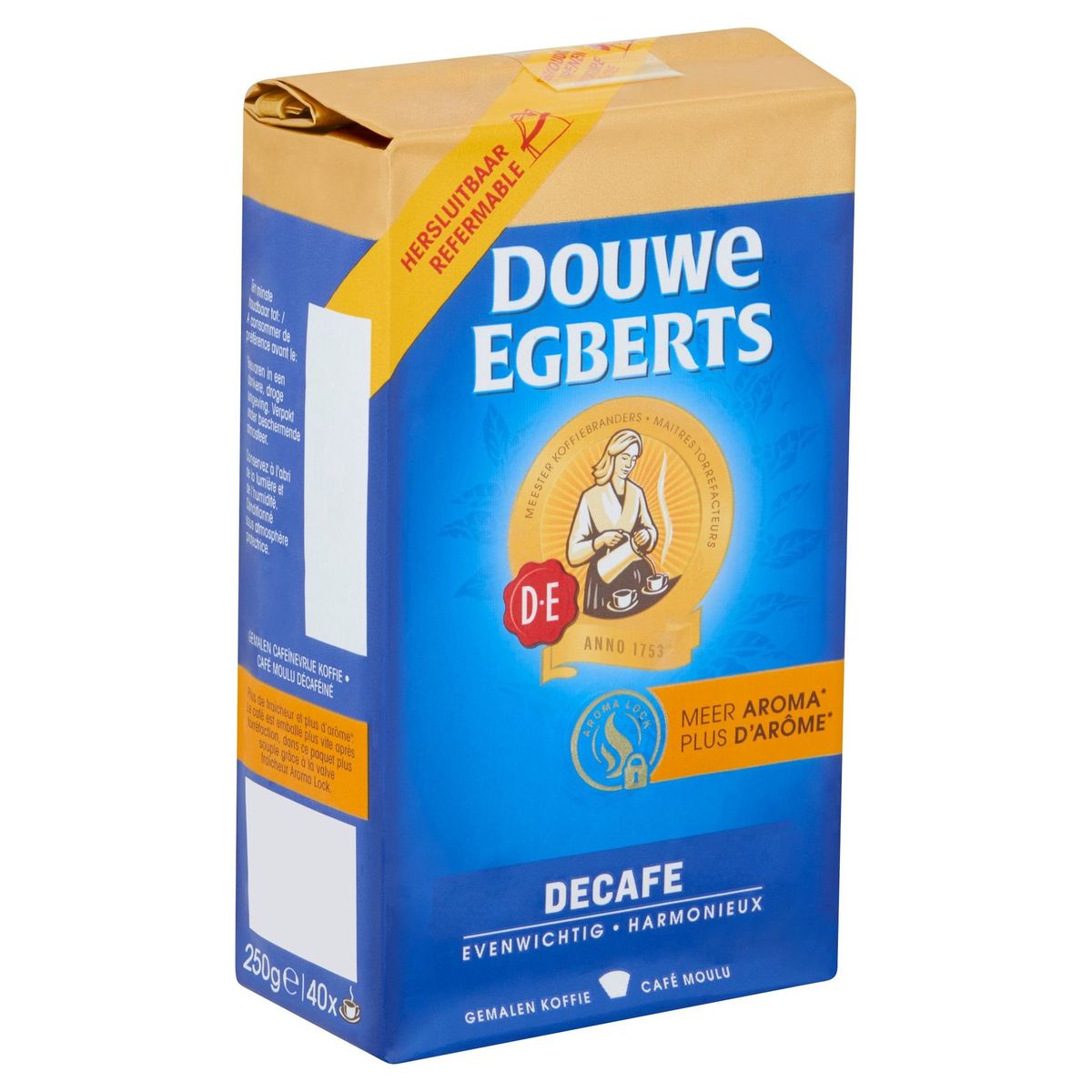 DOUWE EGBERTS Koffie Gemalen Decafe 250 g