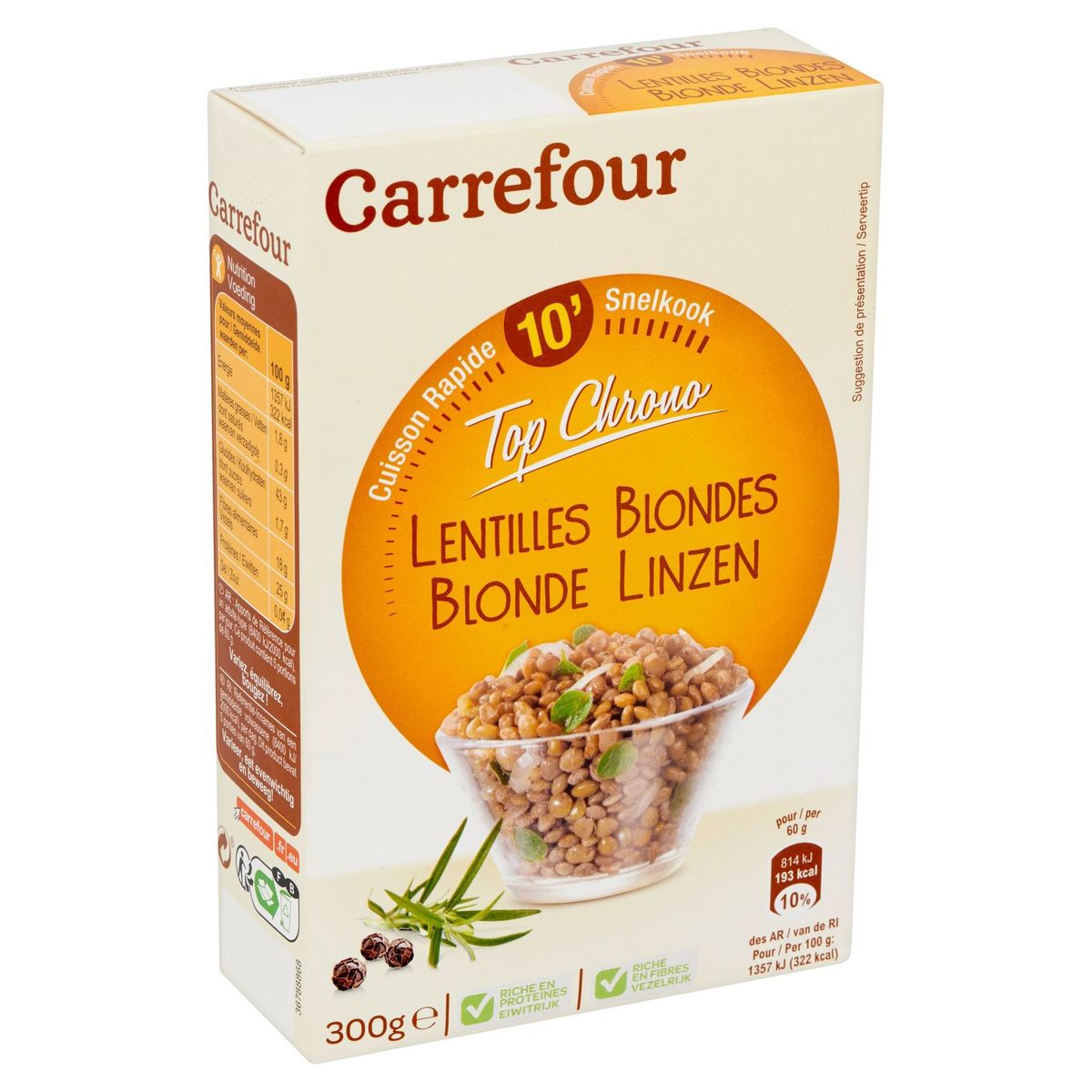 Carrefour Top Chrono Lentilles Blondes 300 g