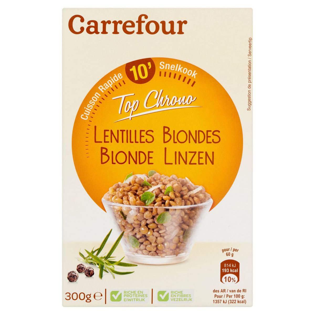 Carrefour Top Chrono Lentilles Blondes 300 g