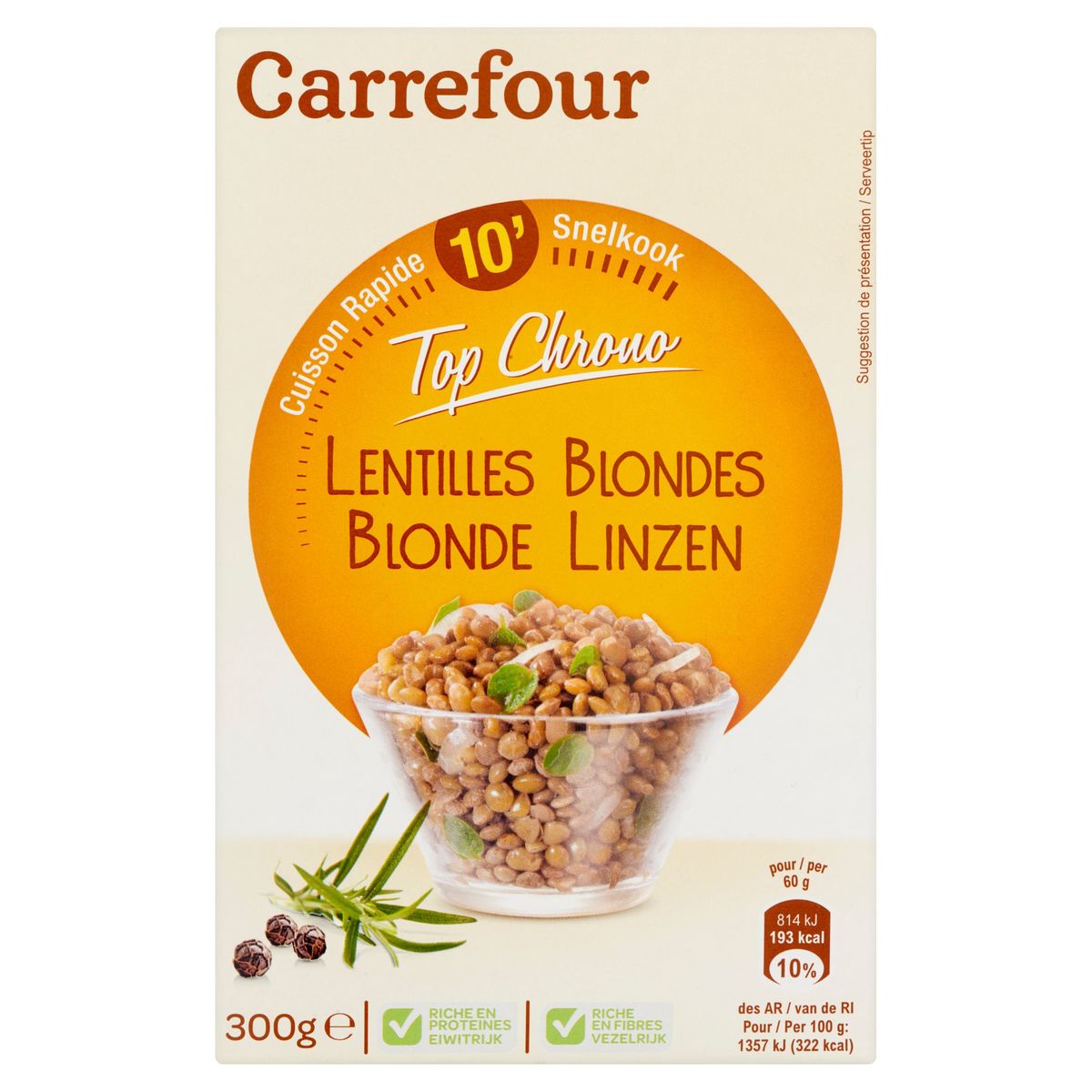 Carrefour Top Chrono Blonde Linzen 300 g