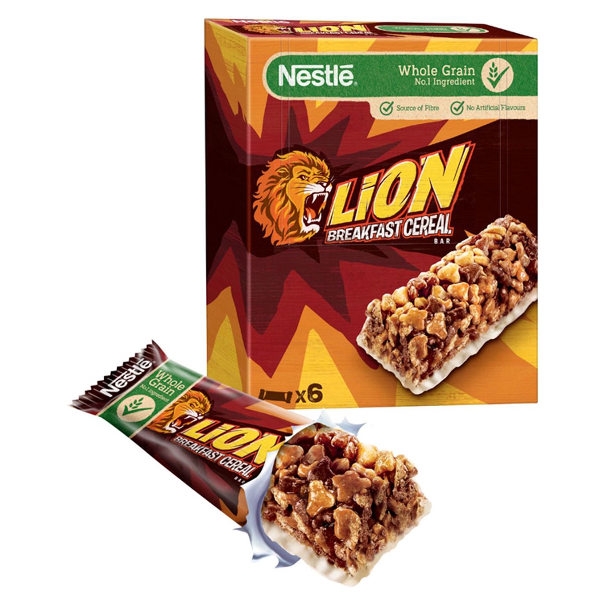 Lion Graanrepen Karamel & Chocolade 6 x 25g