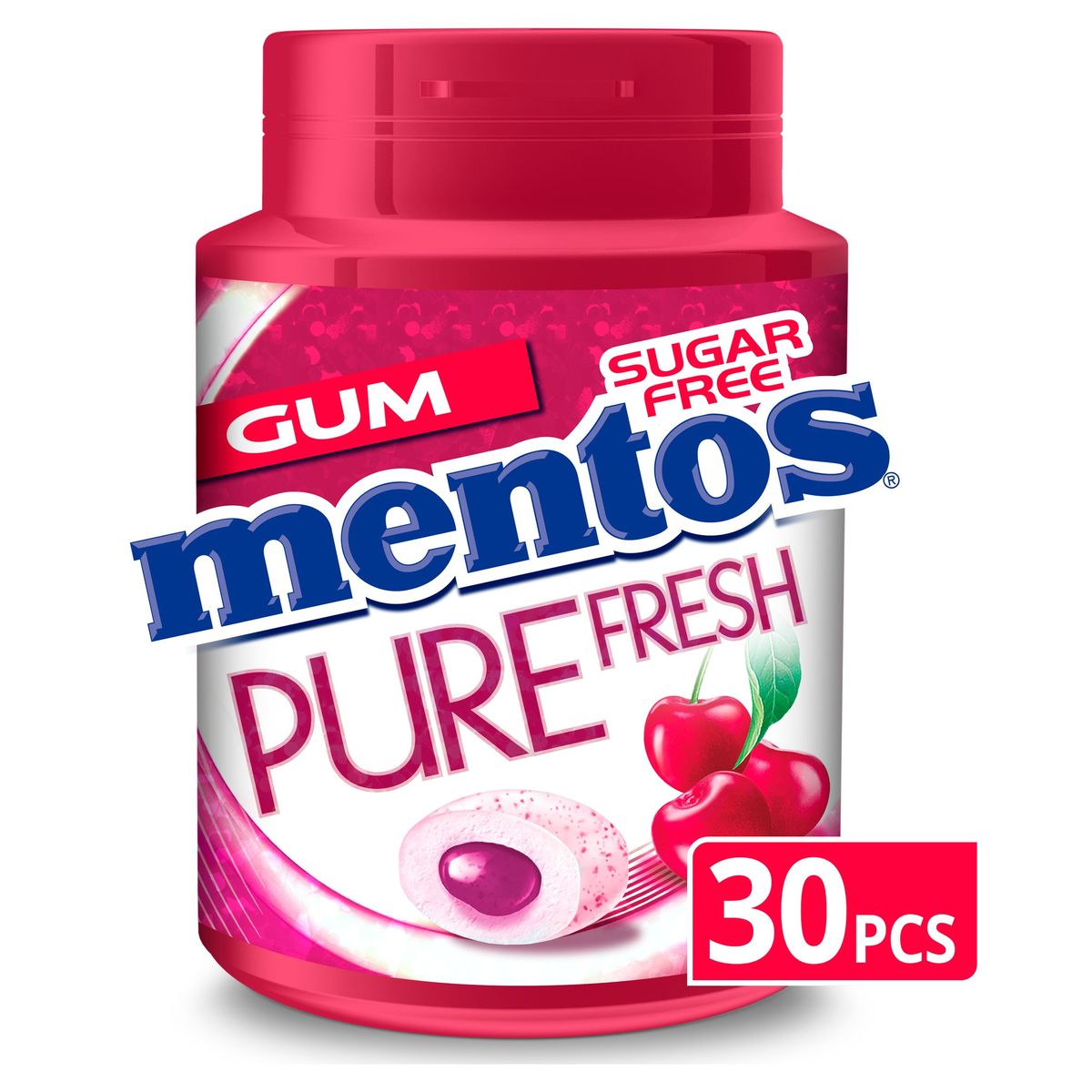 Mentos Gum Pure Fresh Cherry 30 Pièces 60 g