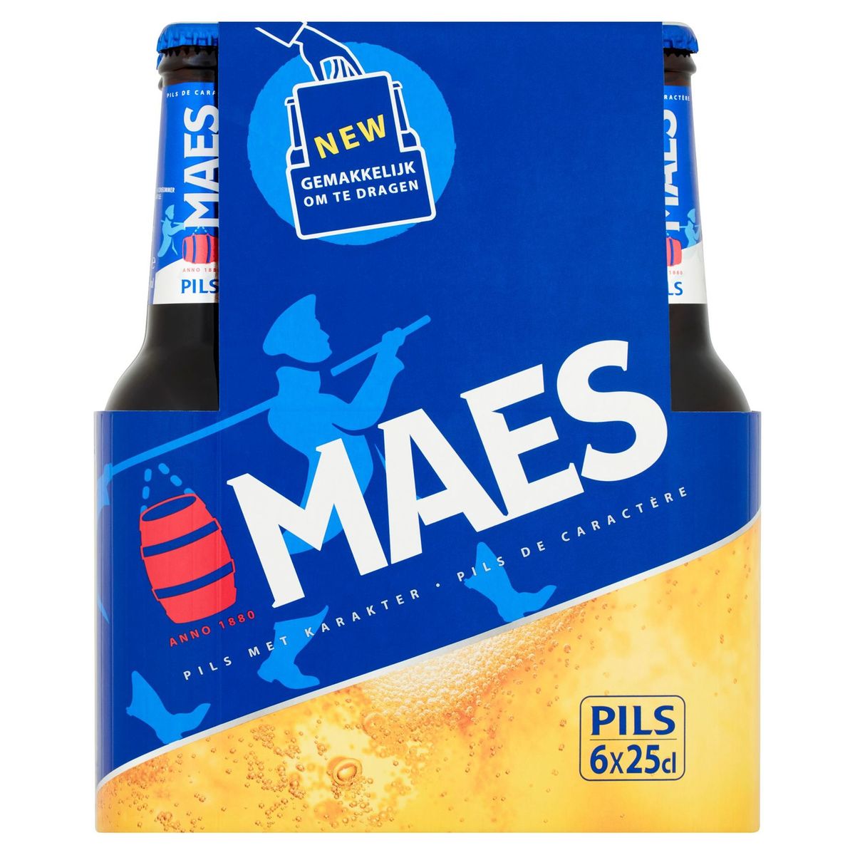 Maes Bière blonde Pils Convenience 5.2% ALC 6x25cl Bouteille