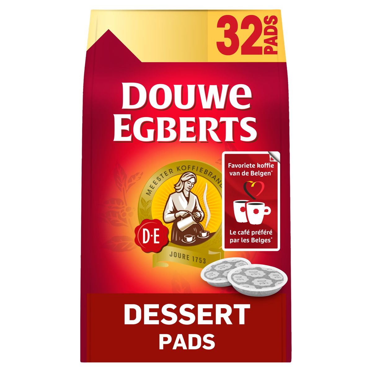 DOUWE EGBERTS Café Pads Dessert 32 Pièces