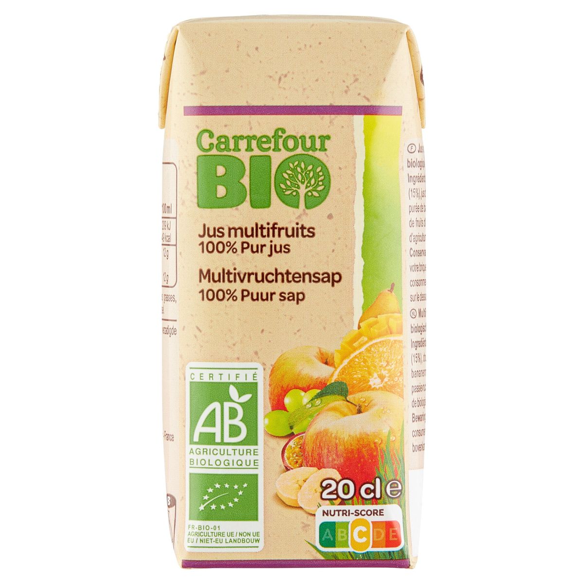 Carrefour Bio Multivruchtensap 20 cl