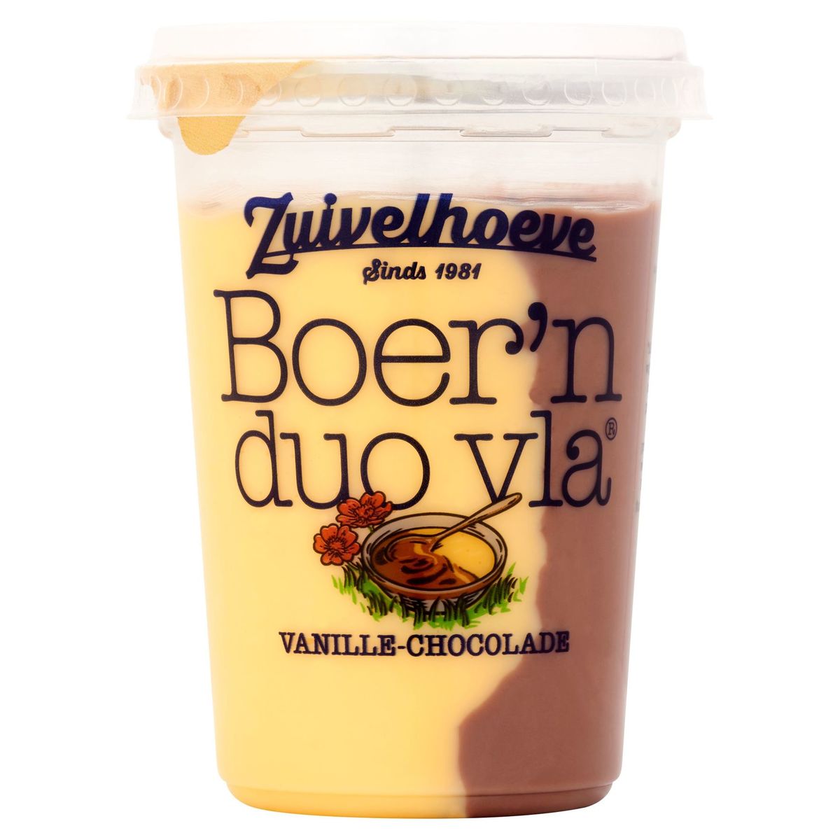 Zuivelhoeve Boer'n Duo Vla Vanille-Chocolade 450 g