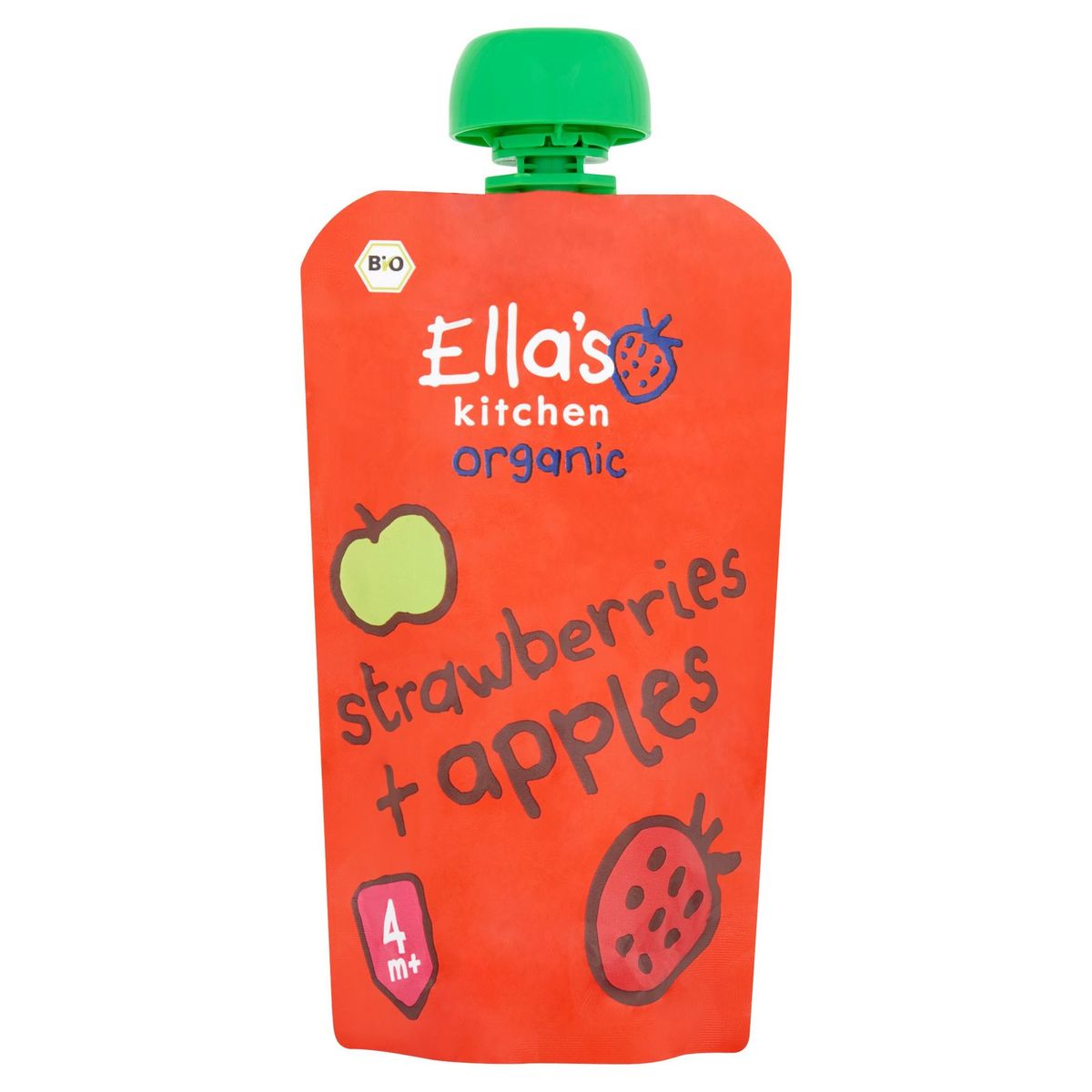 Ella's Kitchen Organic Strawberries + Apples 4+ Mois 120 g