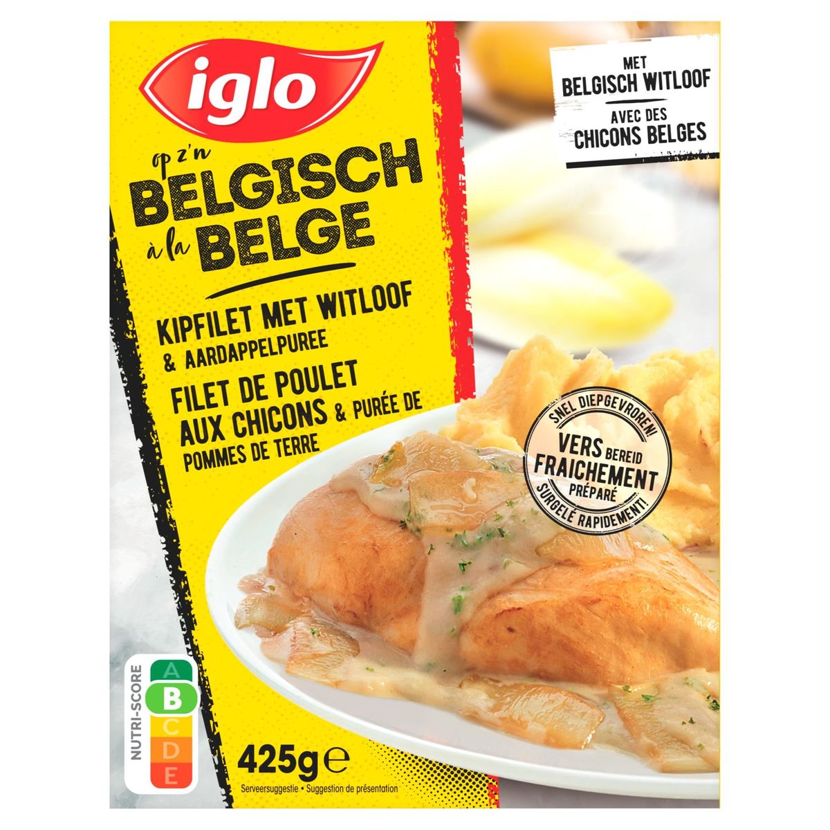 Iglo Filets de poulet aux chicons et à la purée à la Belge 425 g
