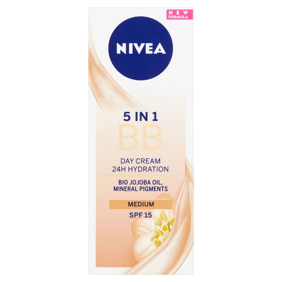 Nivea 5 in 1 BB Day Cream 24h Hydration Medium SPF 15 50 ml