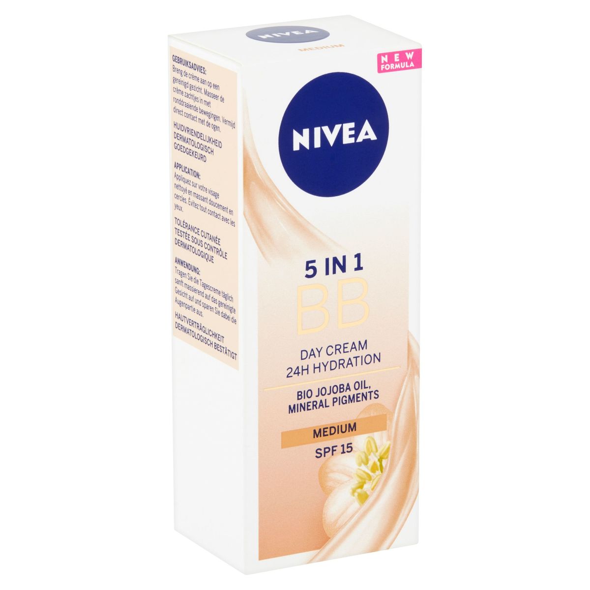 Nivea 5 in 1 BB Day Cream 24h Hydration Medium SPF 15 50 ml